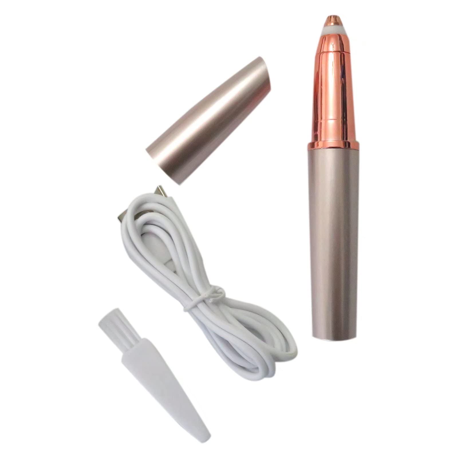 Women's Precision Trimmer for Face & Eyebrows - Painless Hair Removal with LED Light for Fine Body Hair - Perfect for Travel, Home Use & Quick Touch-Ups
