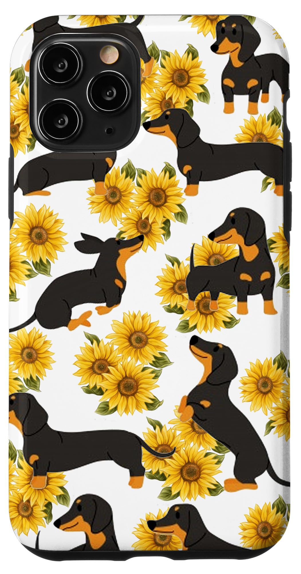 iPhone 11 Pro Case - Cute Dachshund & Sunflower Design, Perfect Gift for Dog Lovers & Women | Durable Protective Phone Cover for Everyday Use, Work & Travel