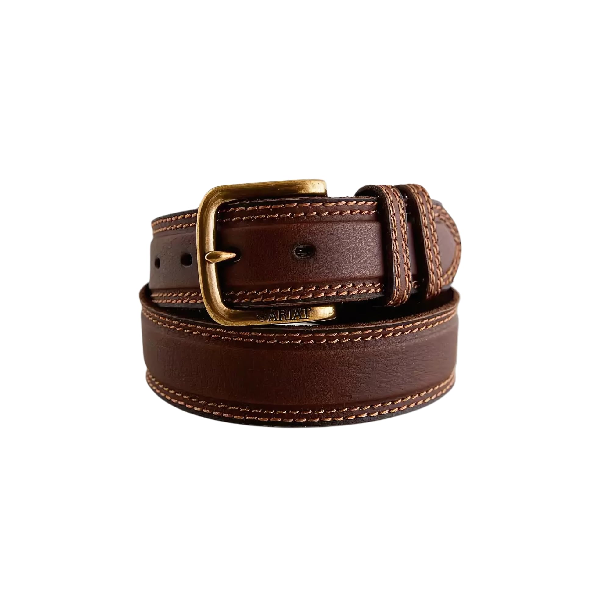 ARIAT Classic Western Belt with Double Keepers - Genuine Leather for Men & Women - Perfect for Cowboy Boots, Jeans & Western Wear