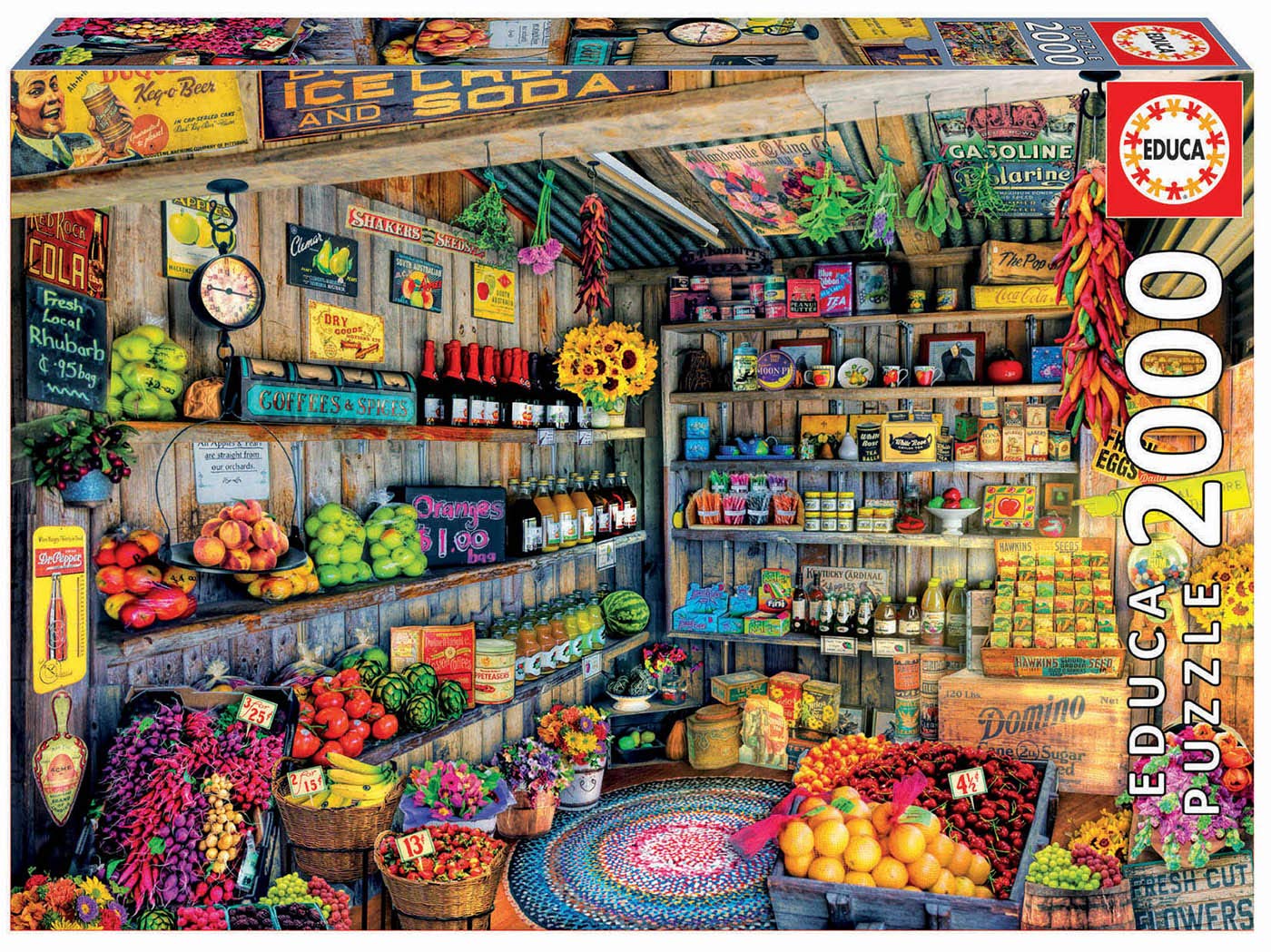 Educa 2000-Piece Jigsaw Puzzle for Adults | Epicerie Landscape Puzzle (17128) - Perfect for Relaxation, Family Bonding & Home Decor