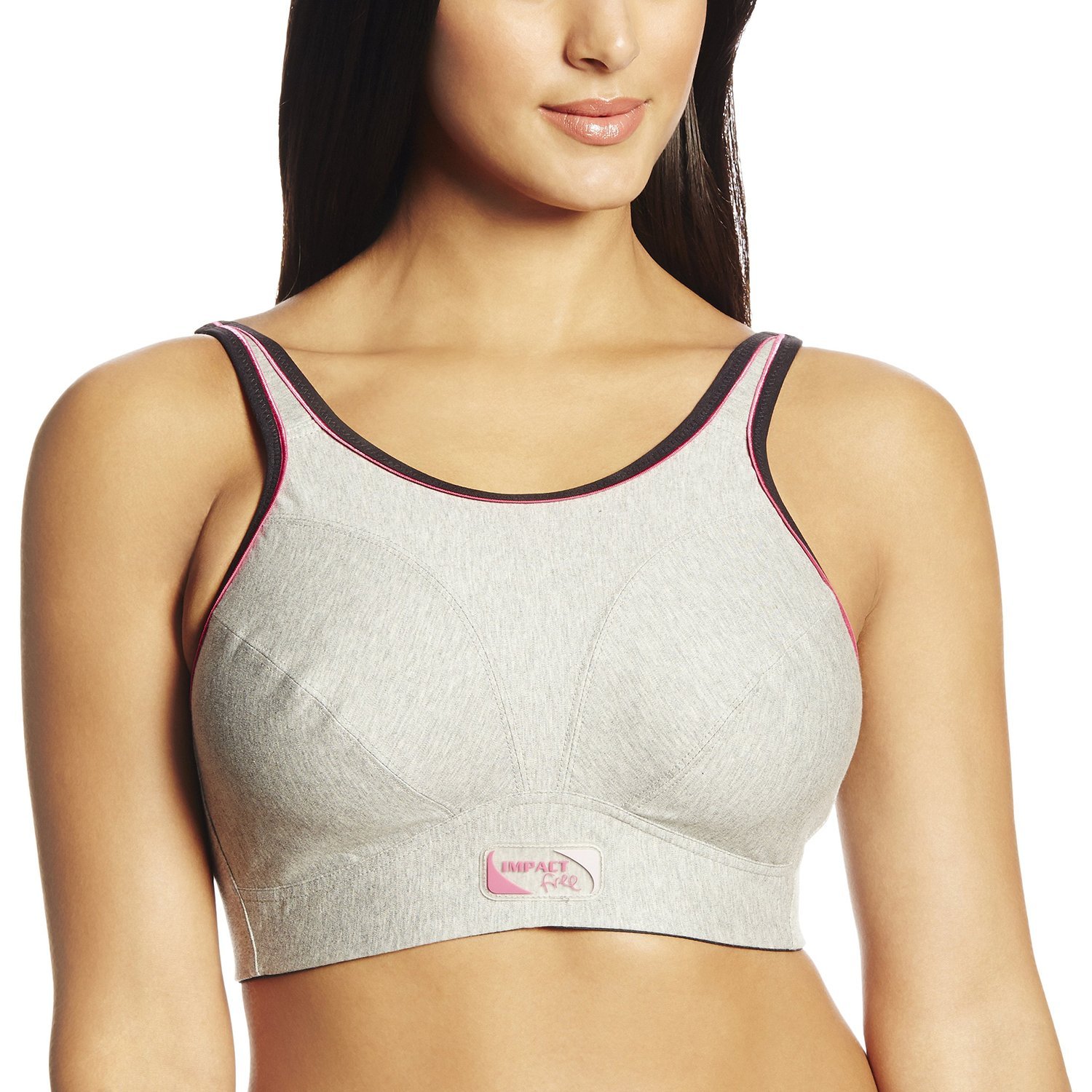 Royce Women's Impact Free Cotton Sports Bra - Breathable Workout Top for Yoga, Running & Gym - Plus Size Activewear for Comfort & Support
