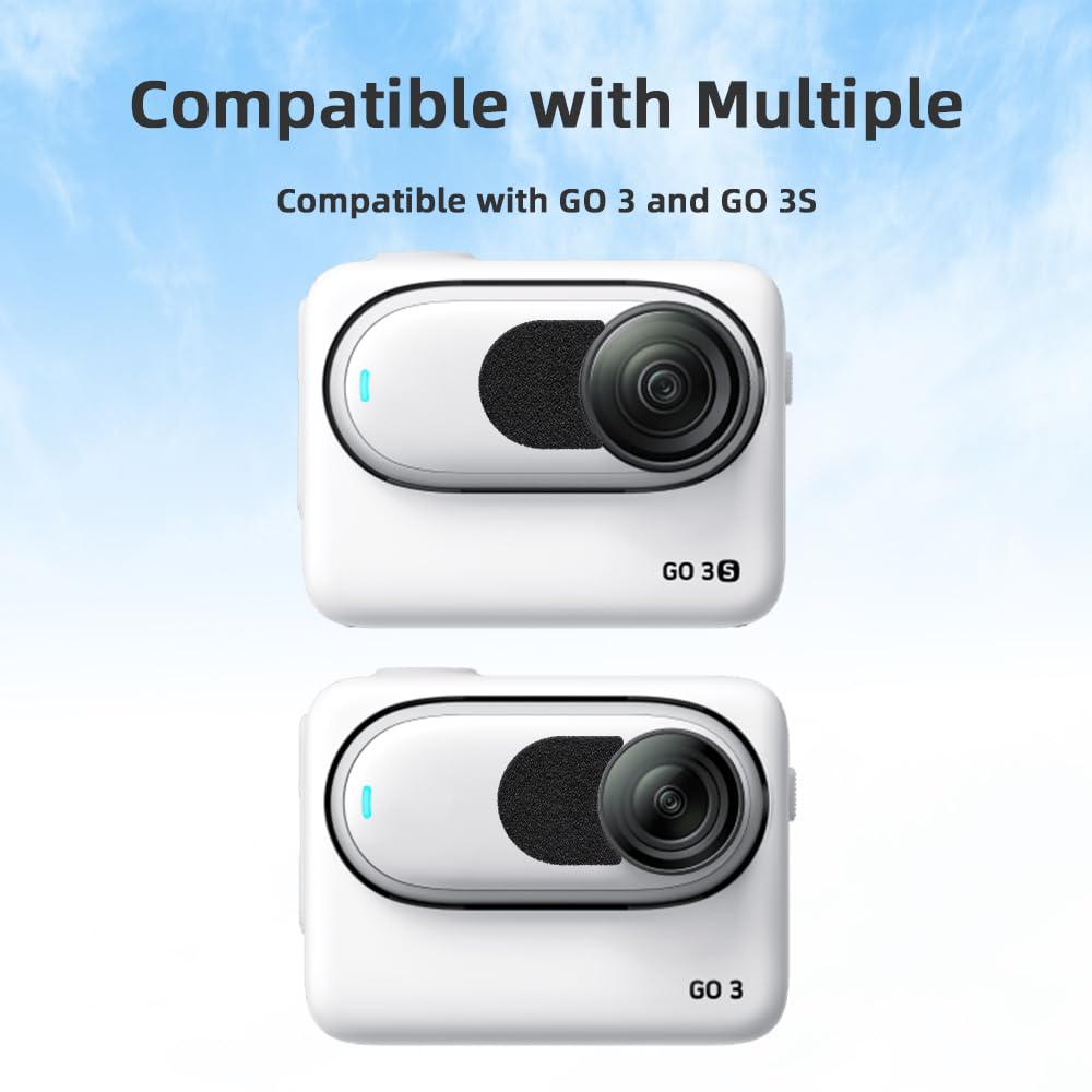 Insta360 GO/GO3S Camera Microphone Wind Muff - 6PC Noise Reduction Windproof Cotton Covers for Outdoor Vlogging, Action Sports & Travel Recording