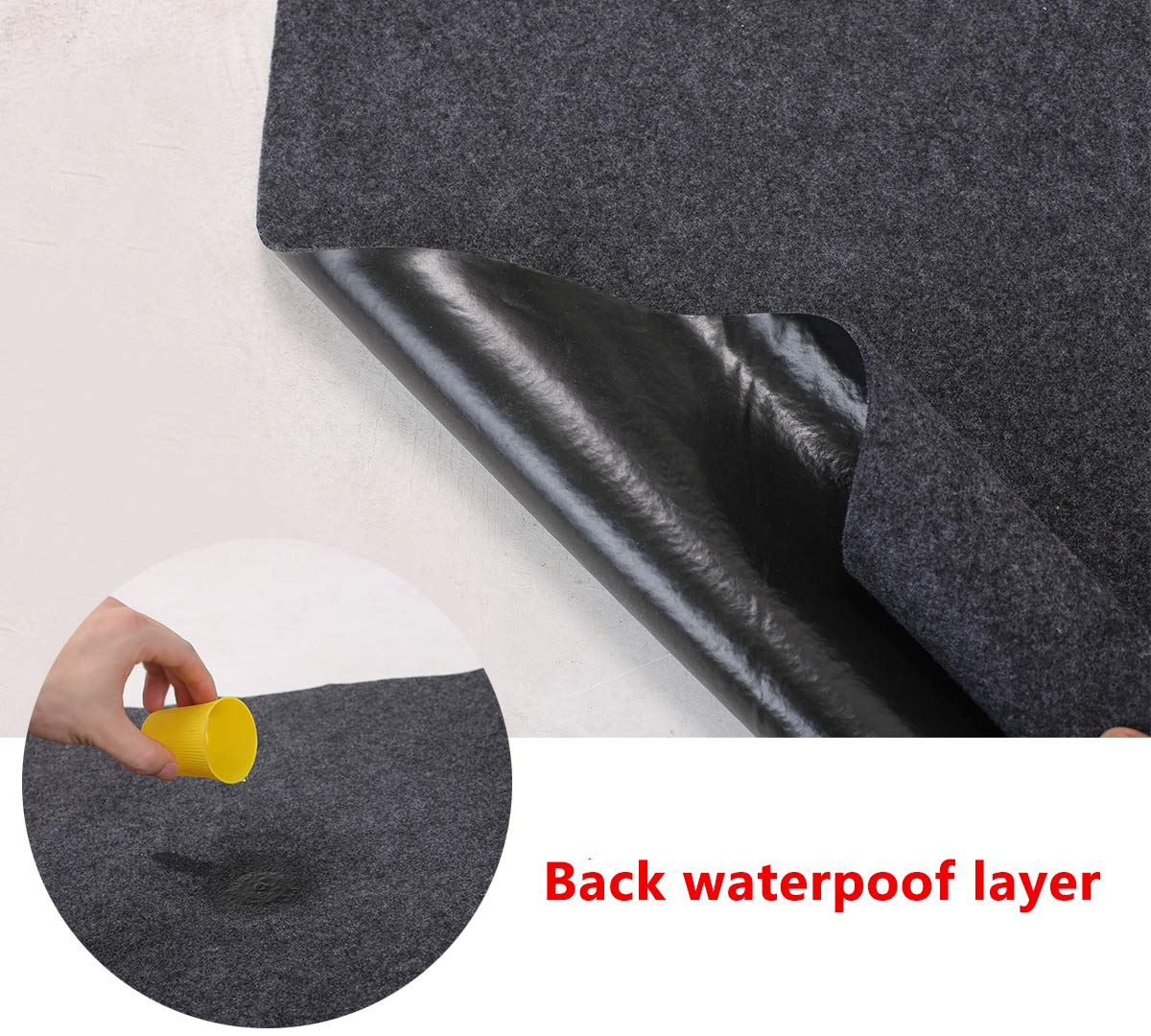 Garage Floor Mat - Heavy Duty Oil Absorbent Mat for Golf Carts, Motorcycles & Workshop - Non-Slip Leak-Proof Backing with Washable Felt Surface (8'6