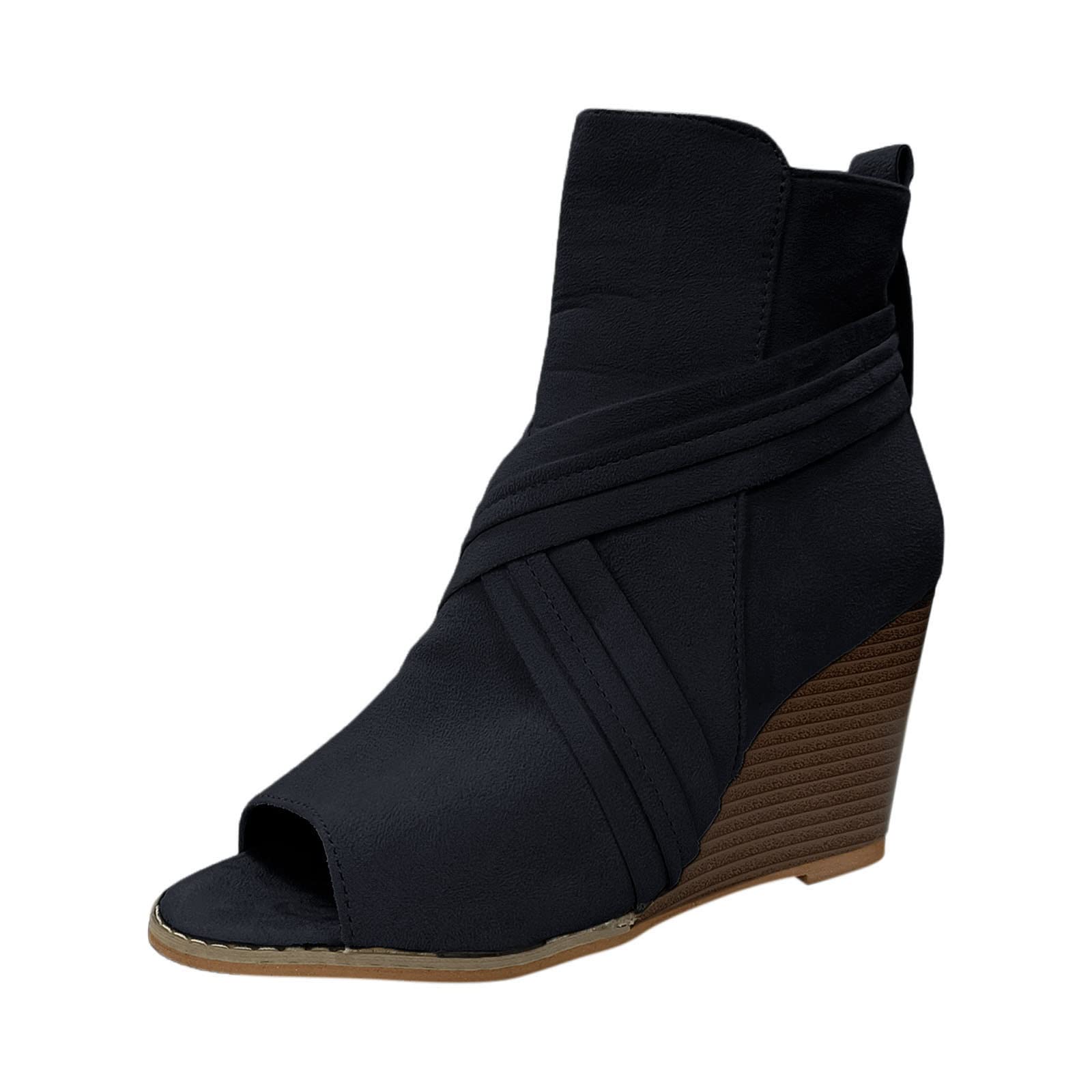 Women's Fashion Roman Flat Sandals - Casual Dressy Wedge Sandals with Zippers for Ladies | Perfect for Summer Outfits, Beach Vacations & Everyday Wear