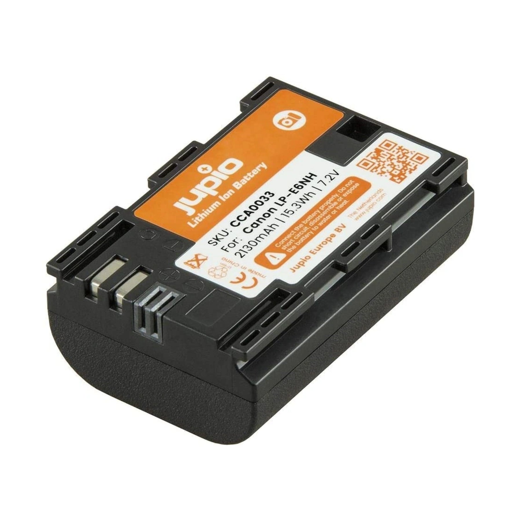 Jupio LP-E6NH Lithium Ion Battery Pack for Canon Cameras - High Capacity Replacement for Canon EOS DSLR & Mirrorless - Perfect for Travel, Photography & Videography