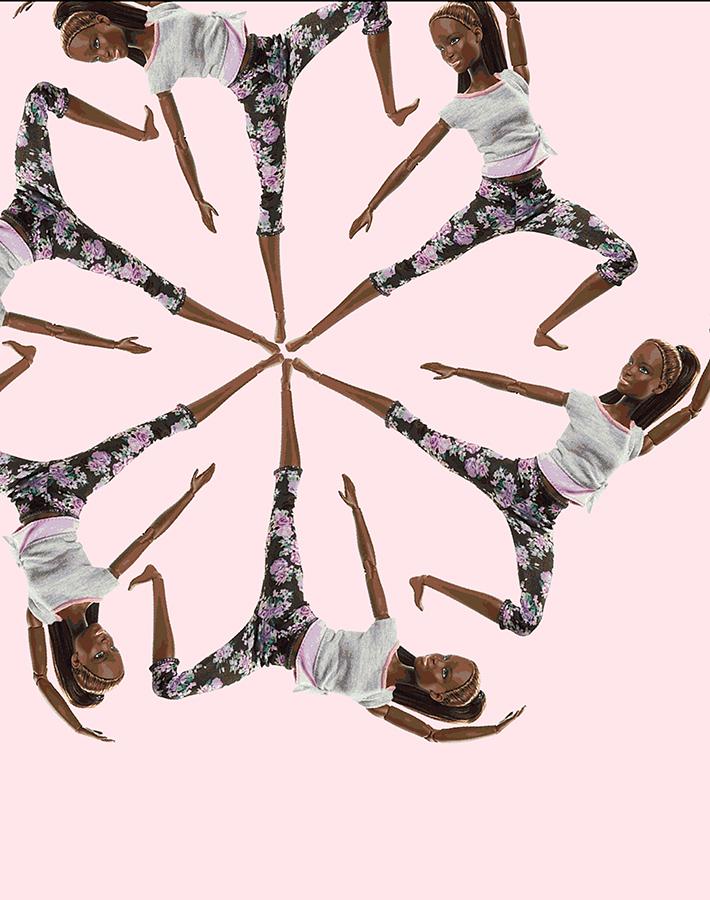 Barbie™ Made to Move™ Stars Wallpaper - Pink Peel & Stick Removable Wall Decor for Kids Room, Nursery, or Playroom
