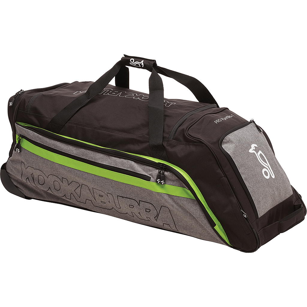 Kookaburra Pro Players 1 Black/Lime Cricket Duffle Bag - Premium Sports Gear for Cricket Players & Fans - Perfect for Training, Matches & Travel