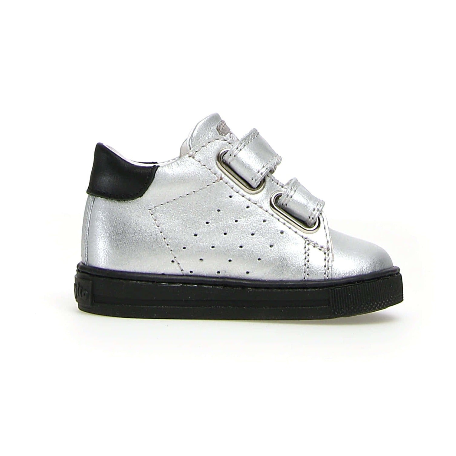 Falcotto Kids' Salazar Vl Metallic Sneakers for Boys & Girls - Silver/Black - Stylish Comfort for School, Play & Everyday Wear