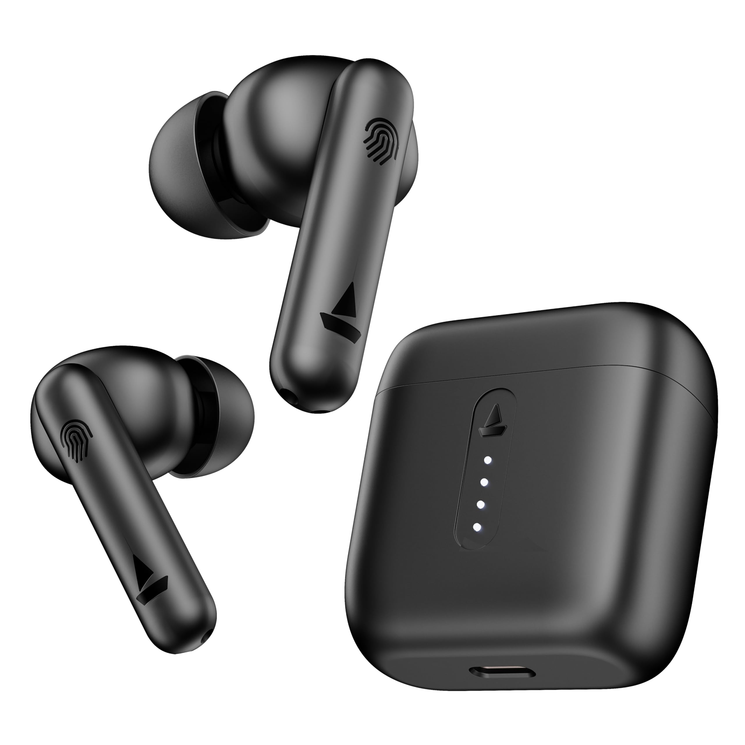 **Airdopes 141 Bluetooth Wireless Earbuds – 42H Playtime, Low Latency Gaming Mode, ENx Tech, IWP, IPX4 Waterproof, Touch Controls (Bold Black) – Perfect for Workouts, Commuting & Gaming**