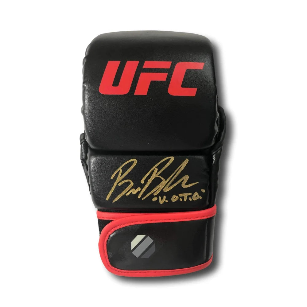 Bruce Buffer Signed Authentic UFC Gloves - Limited Edition Black MMA Collectible with COA - Perfect for UFC Fans, Sports Memorabilia Collectors & Man Cave Decor
