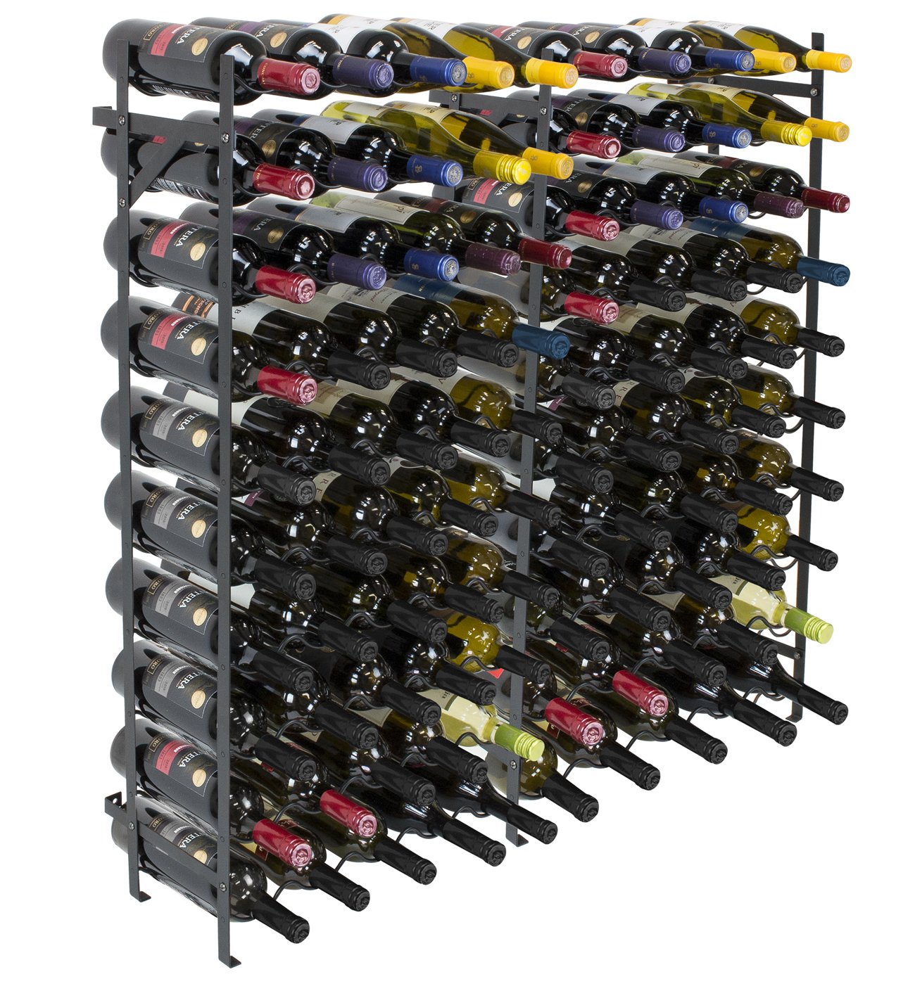 Sorbus Freestanding Floor Wine Rack - 100 Bottle Capacity Wine Storage Holder for Bar, Cellar, Kitchen & Dining Room - Perfect for Home Entertaining & Wine Collection Display