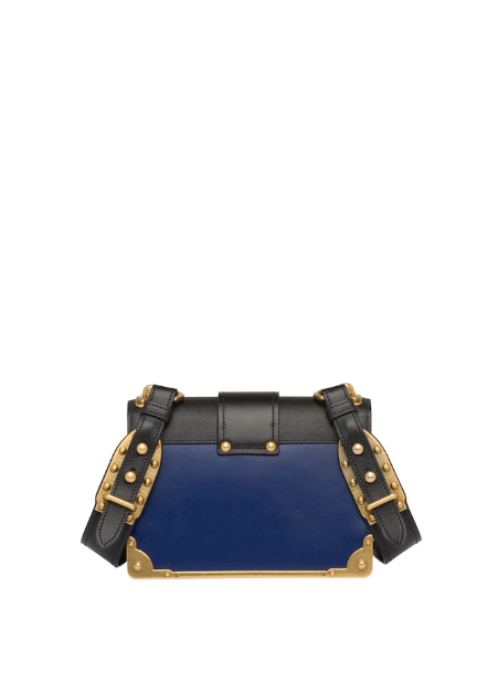 Prada Cahier Genuine Leather Shoulder Bag for Women - Blue Luxury Handbag | Perfect for Work, Travel & Evening Events