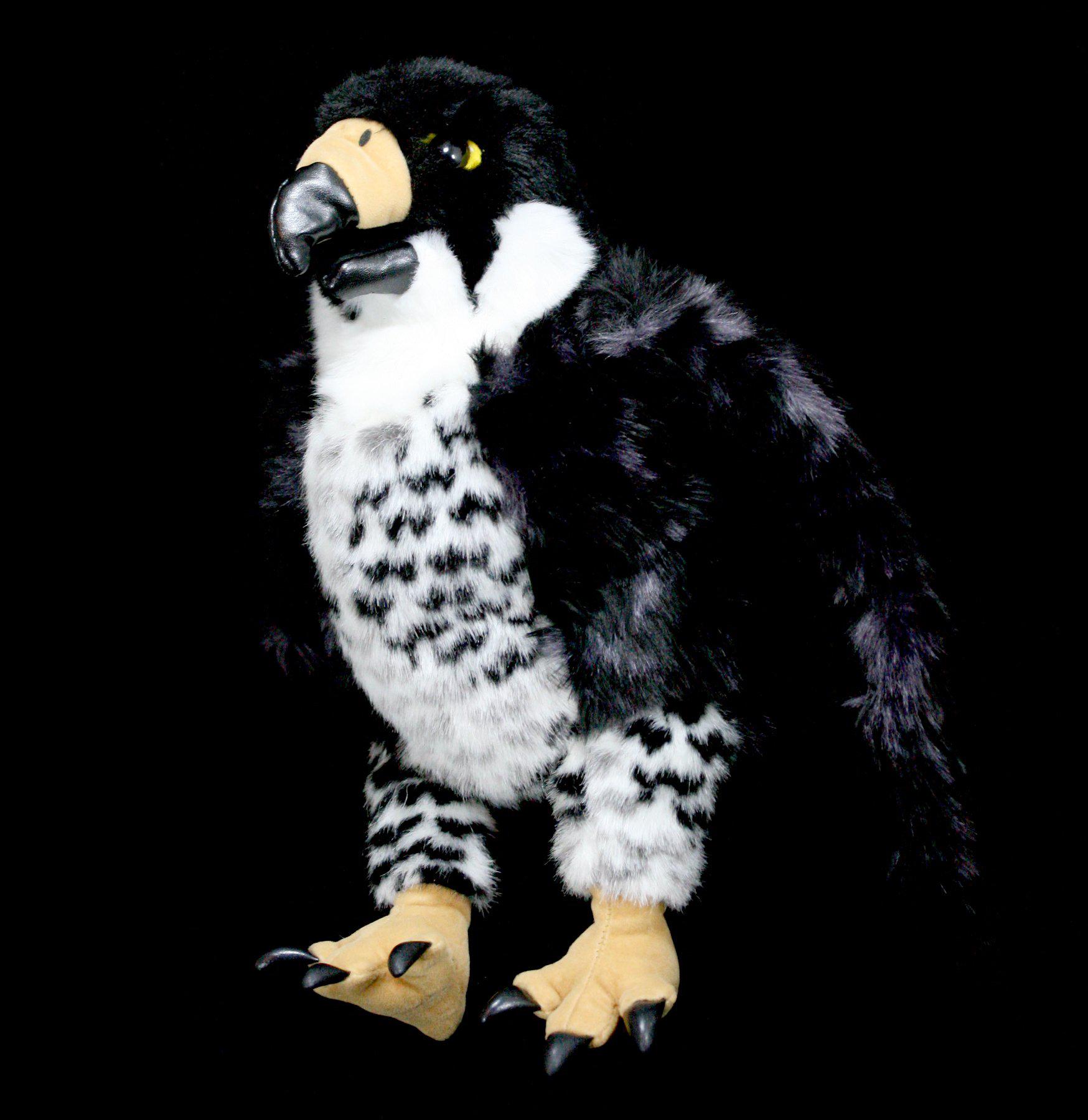 Realistic Peregrine Falcon Hand Puppet - Soft Plush Bird Toy for Kids, Educational Animal Puppet for Storytelling & Play - Perfect for Classroom, Birthday Gifts & Wildlife Enthusiasts