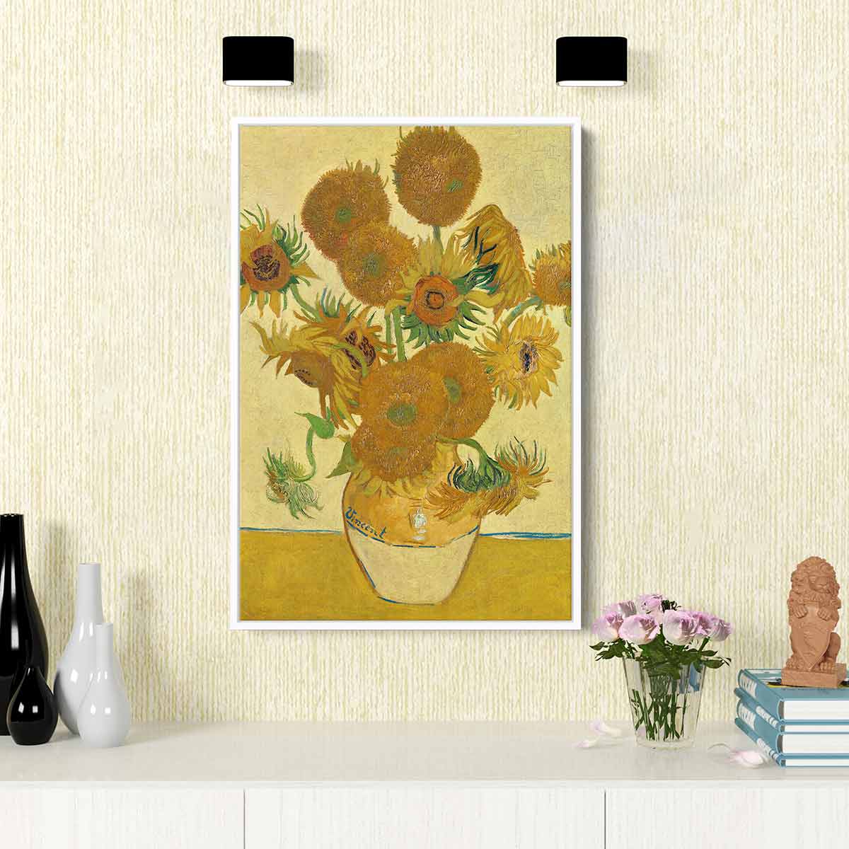 Yellow Sunflowers Wall Art Canvas Print 48x42 - Vibrant Floral Home Decor for Living Room, Bedroom & Office