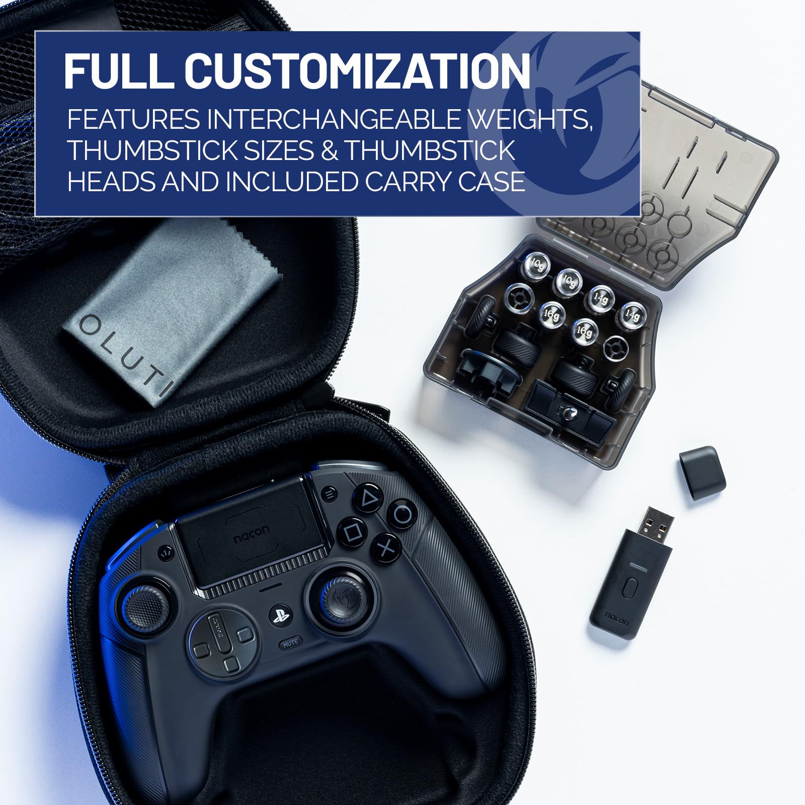 NACON Revolution 5 Pro Officially Licensed Wireless Gaming Controller for PS5, PS4 & PC - Hall Effect Joysticks, Trigger Stops, Customizable Buttons, Bluetooth Audio - Triple Black (Renewed) - Perfect for Competitive Gaming, Streaming & Long Play Sessions
