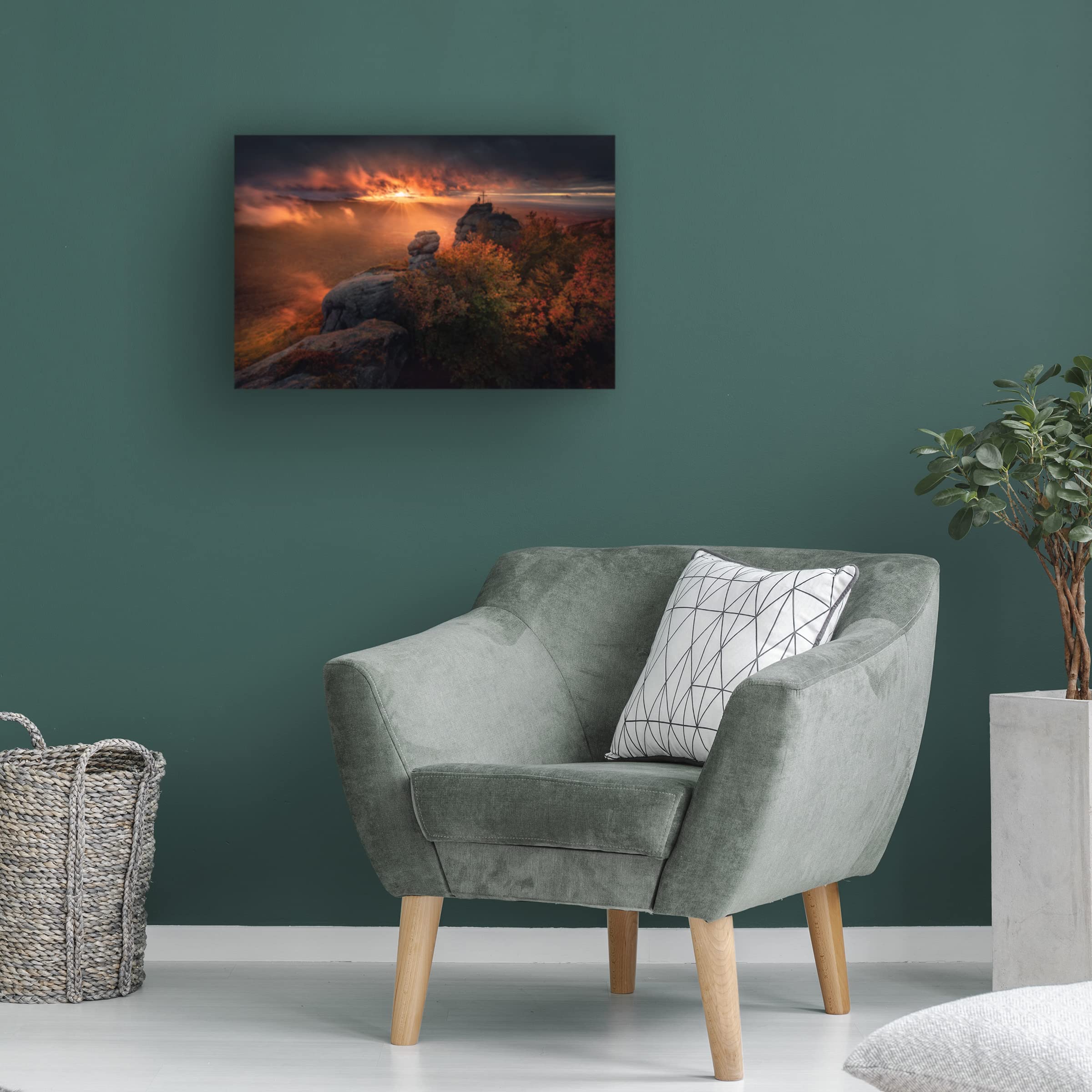 Trademark Fine Art 'Palicnik' Canvas Wall Art by Karol Nienartowicz - Stunning Landscape Painting for Living Room, Bedroom & Office Decor