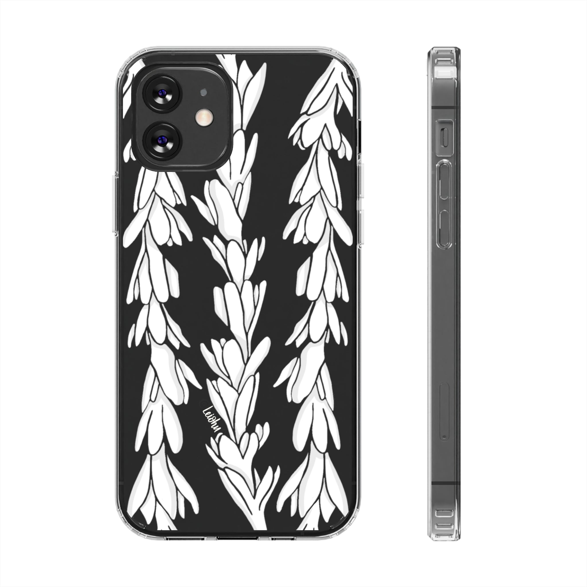 Premium Tuberose Lei Clear Phone Case - Shatterproof & Slim Design for iPhone & Samsung | Perfect for Hawaiian Luau, Beach Parties & Tropical Vacations