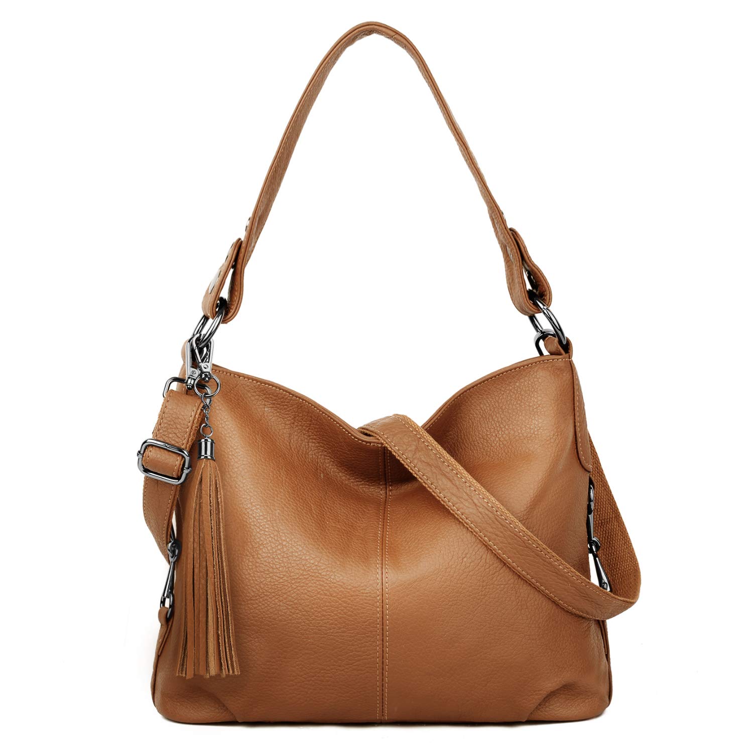 YALUXE Genuine Leather Shoulder Bag for Women - Stylish Hobo & Crossbody Purse for Work & Travel