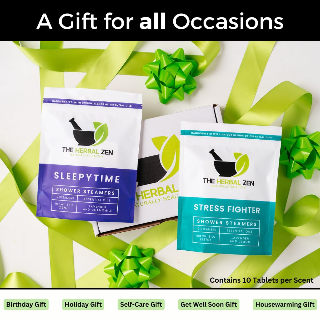 Luxury Aromatherapy Shower Steamers Gift Set - 100% Natural Lavender & Eucalyptus Shower Bombs Made in USA | Relaxing Bath Essentials for Women, Perfect Birthday & Spa Gifts for Stress Relief & Better Sleep