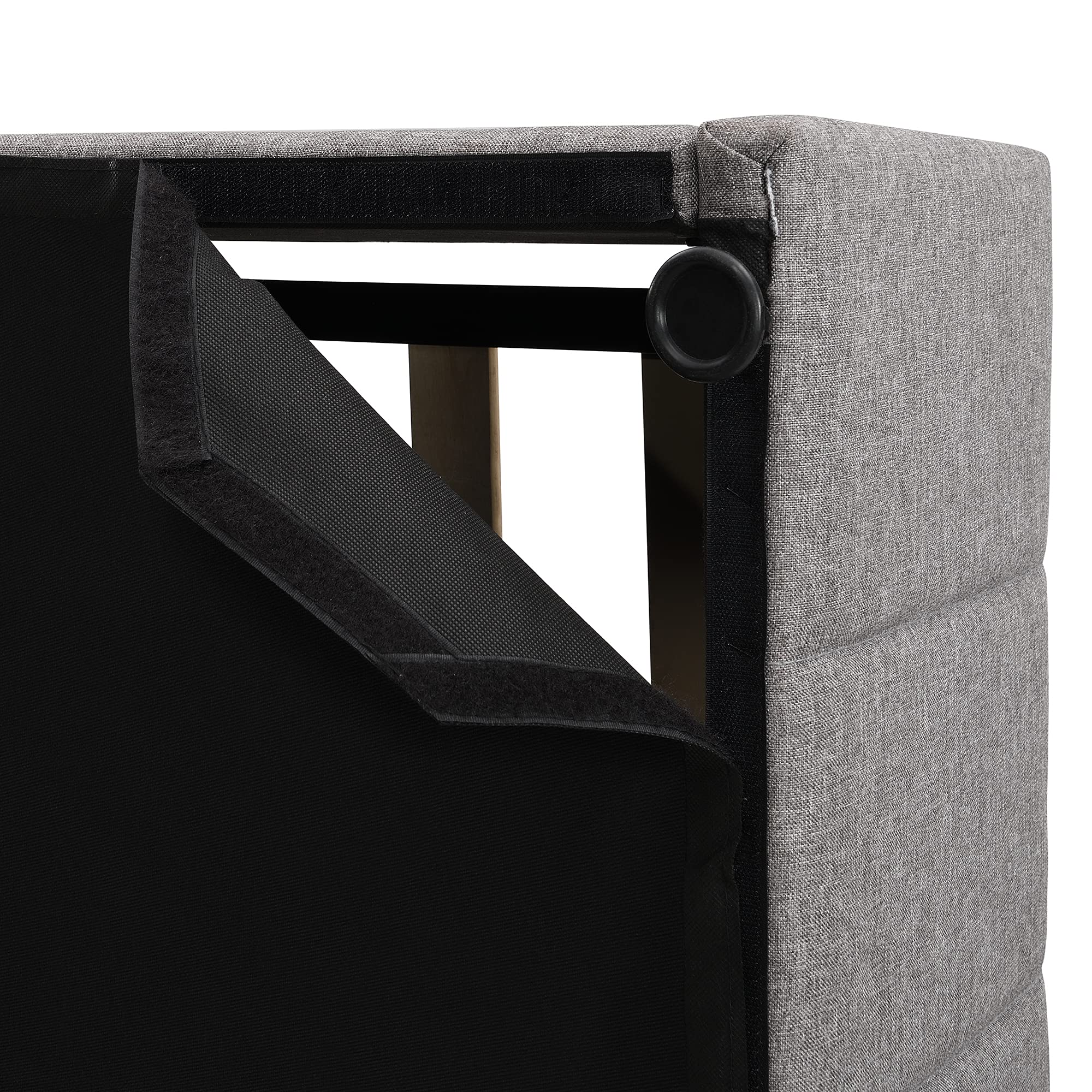 Queen Size Upholstered Storage Bed Frame with Hydraulic Lift System - Wooden Linen Fabric Platform Bed with Classic Headboard - Underbed Storage Space - Perfect for Small Bedrooms & Guest Rooms (Gray)