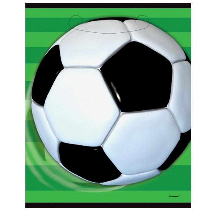8-Pack Soccer Party Favor Bags - Bulk Goodie Bags for Kids Birthday, Team Celebrations & Sports Themed Events