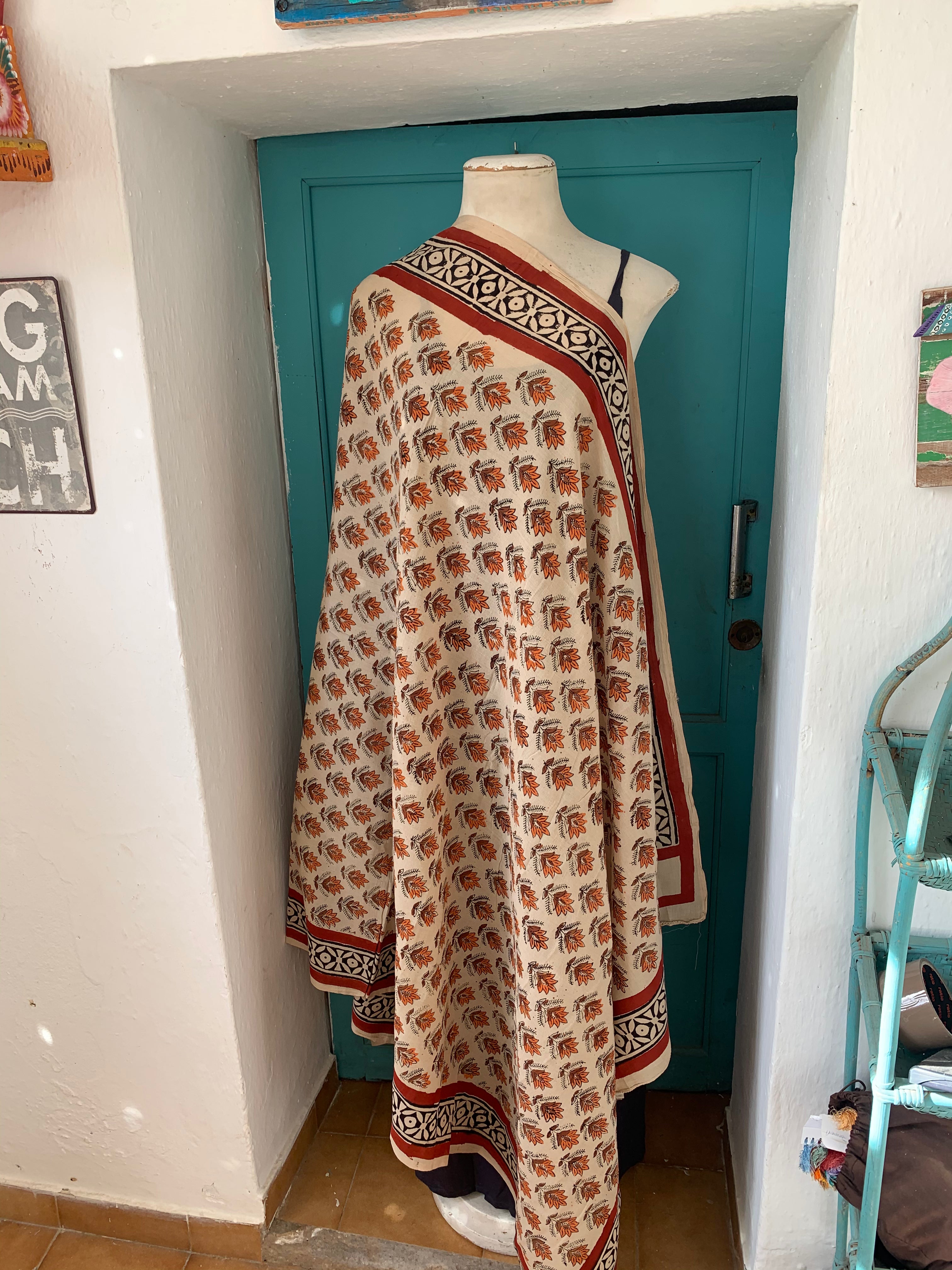 Stylish Block Print Sarong or Pareo - Summer Beach Cover-Up, Boho Wrap Skirt, Poolside Accessory for Women | Perfect for Vacations, Swimwear Cover, and Resort Wear