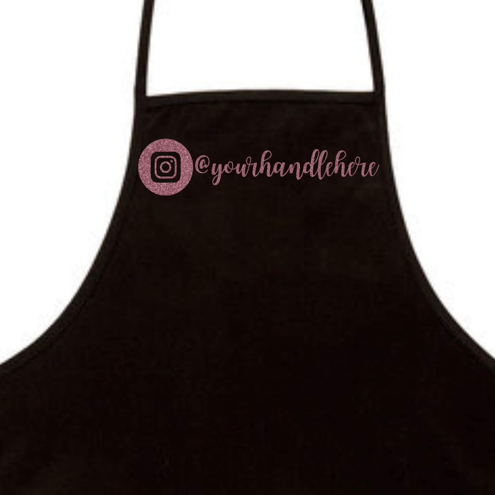 Custom Glitter Vinyl Nail Tech Apron with 2 Pockets - Perfect Nail Salon Smock & Stylist Gift for Social Media & Professional Use