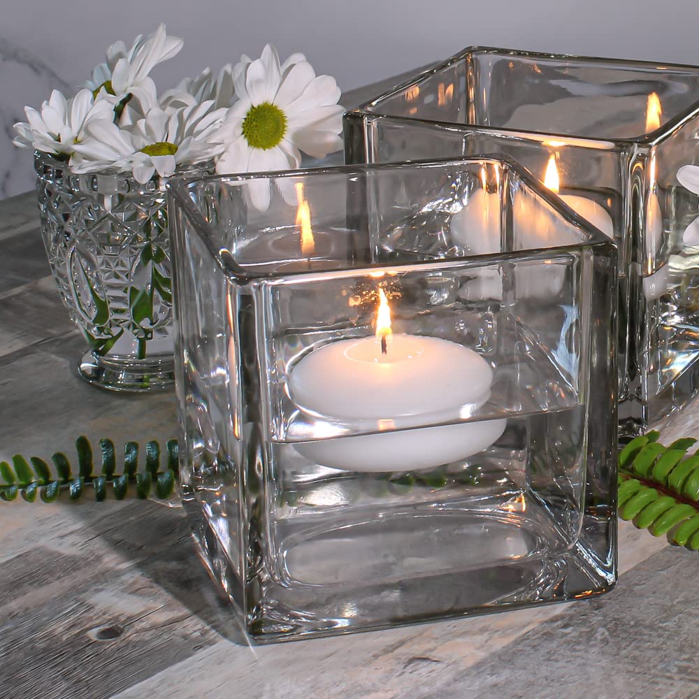 96 Pack White Floating Candles 3 Inch - Elegant Wedding Centerpiece Decor, Romantic Bath & Pool Party Lighting, Spa Relaxation Candles for Home and Outdoor Events