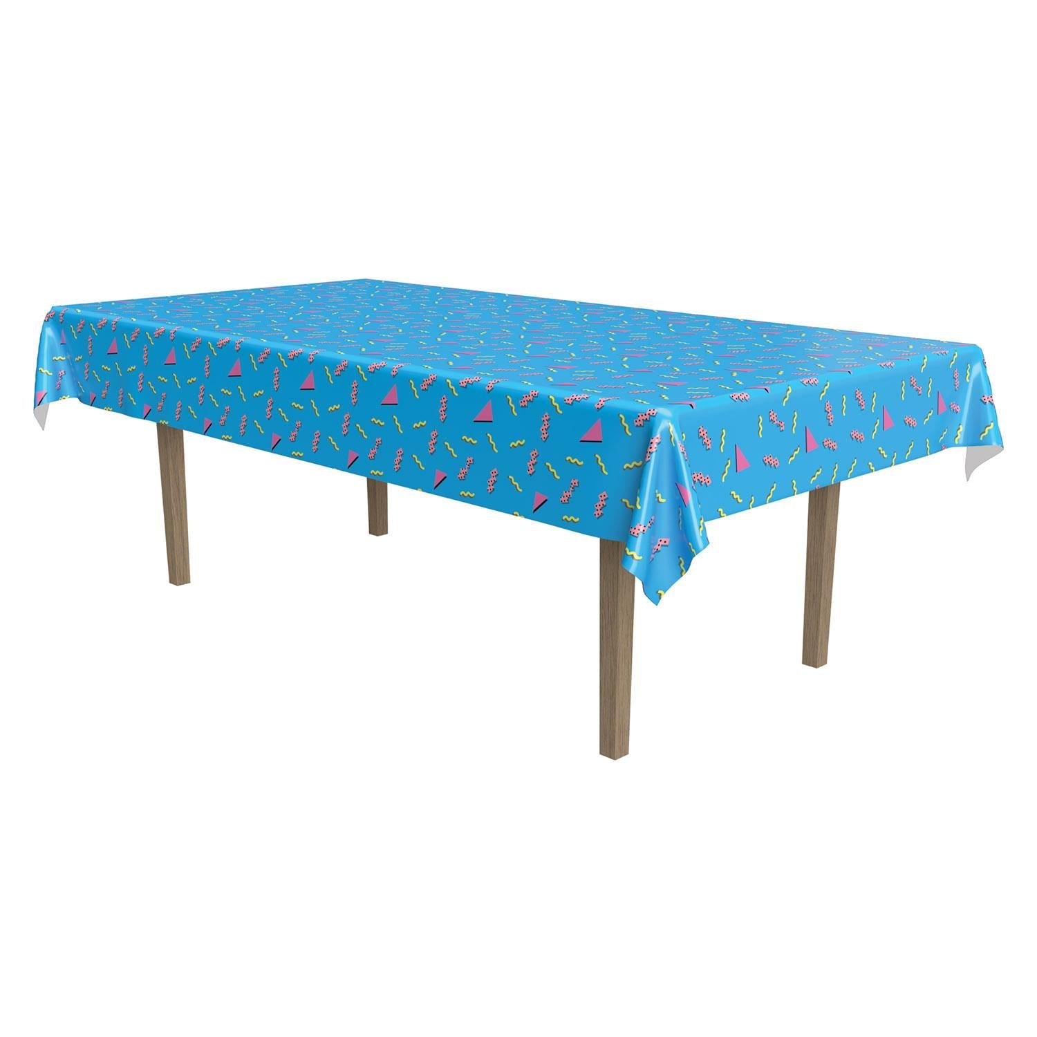 90s Themed Party Table Covers - 12 Pack Retro Disposable Tablecloths for Birthday, Graduation & 80s 90s Nostalgia Parties - Perfect for Decorations & Photo Backdrops