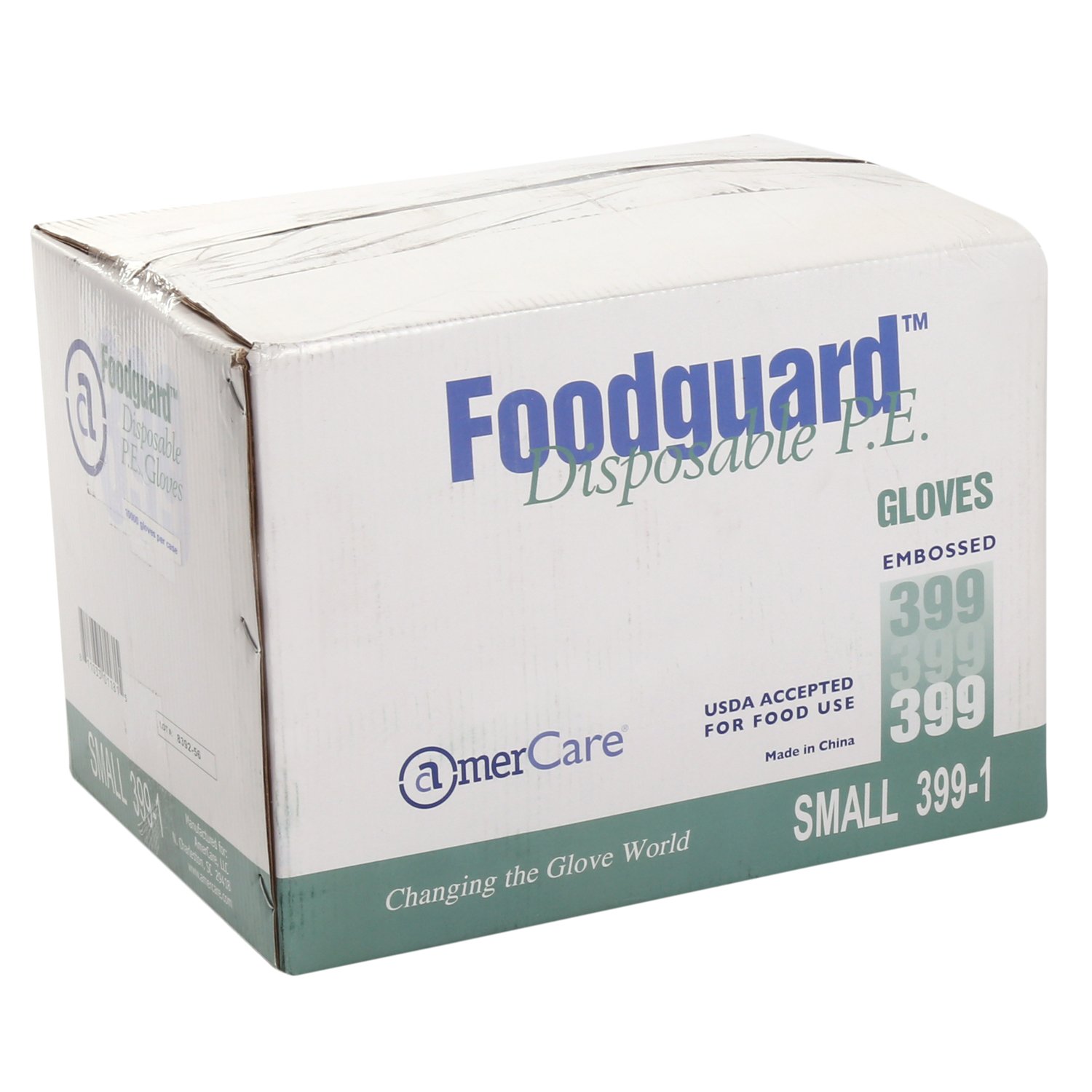 AmerCare Foodguard Disposable HDPE Gloves - Powder Free, Latex Free, Food Safe - Ideal for Food Handling, Cleaning & Medical Use