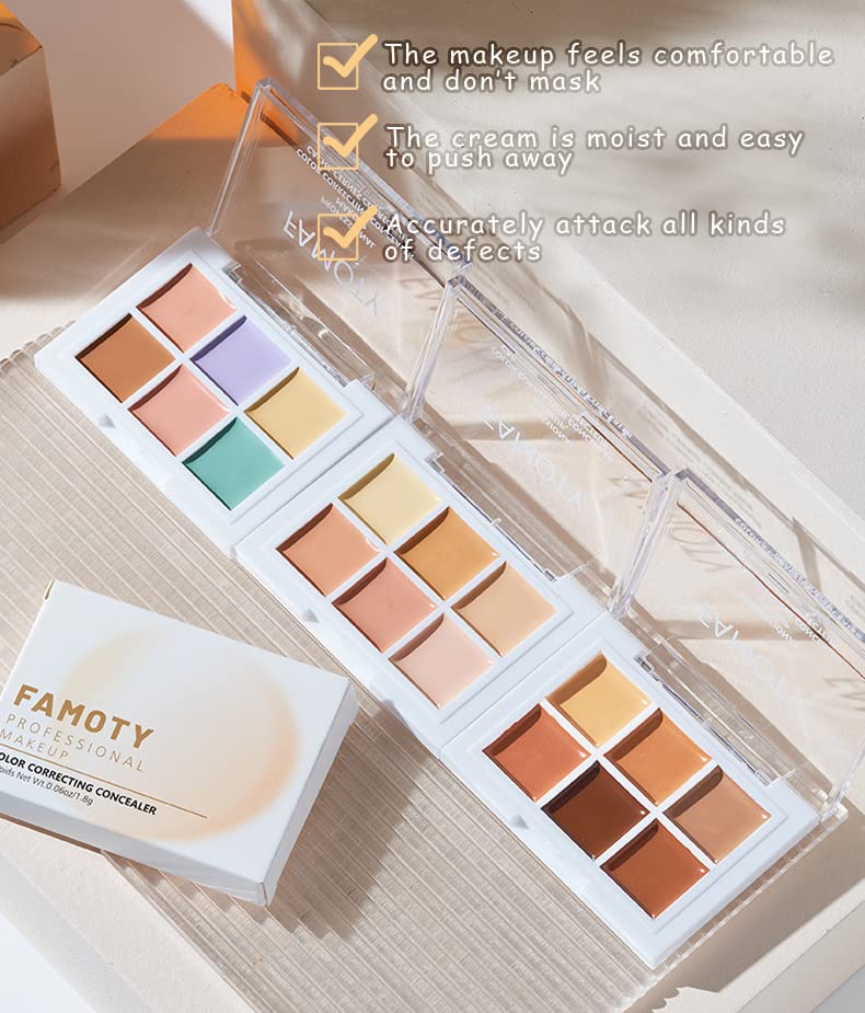 WishesMar 8 Color Concealer Palette - Professional & Everyday Makeup for Dark Circles, Blemishes & Contouring | Perfect for Bridal, Photo Shoots & Daily Coverage