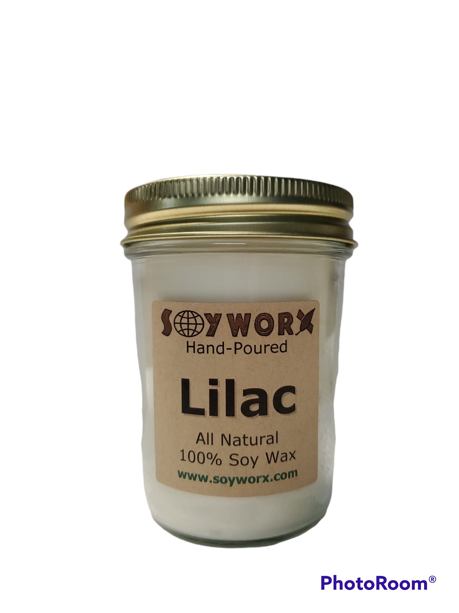 8oz Soy Candle - Natural Lilac Scented Candle by Soyworx | Handmade, Eco-Friendly, Long-Lasting | Perfect for Relaxation, Home Decor & Aromatherapy
