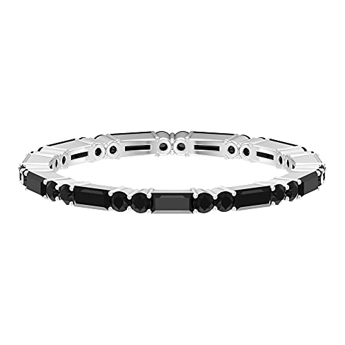 0.75 CT Black Onyx Full Eternity Ring for Women - 14K Solid Gold December Birthstone Band - Elegant Stackable Jewelry for Anniversary, Wedding & Everyday Wear