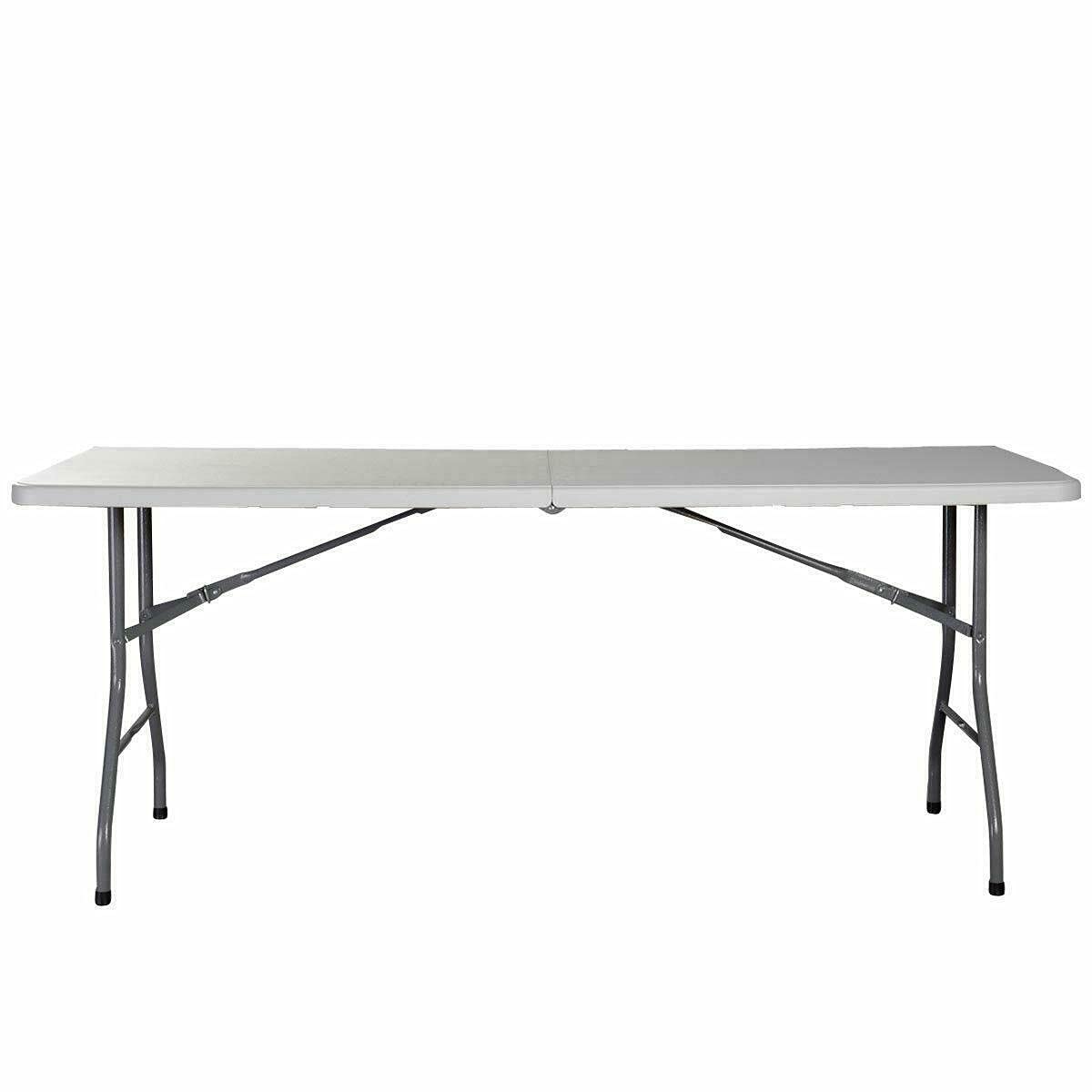 6 FT Foldable Plastic Table - Portable Folding Desk for Camping & Events