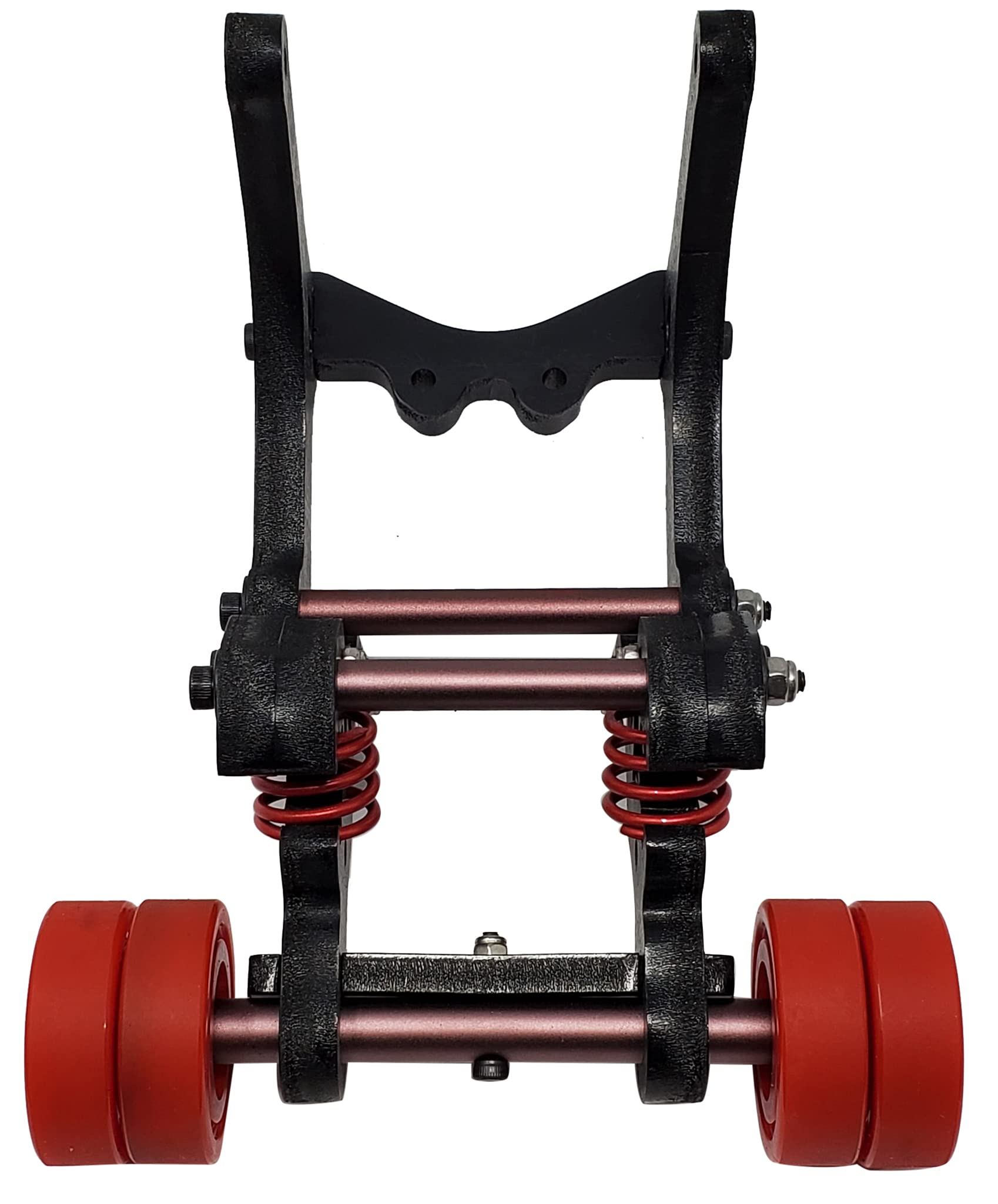 NHX RC Wheelie Bar with 4X Red Rubber Tires for Traxxas X-MAXX 1/5 Scale Monster Truck - Off-Road Stunt Accessory for Backflips & Wheelie Tricks