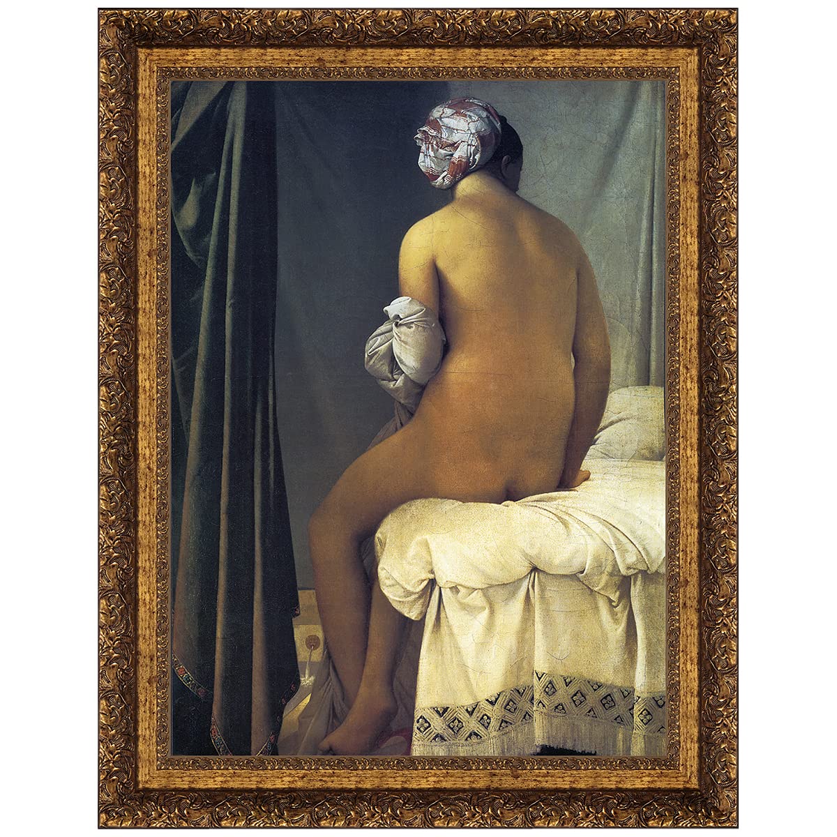 Design Toscano The Valpincon Bather 1808 Canvas Art Reproduction - Large Wall Decor for Living Room, Bedroom & Office