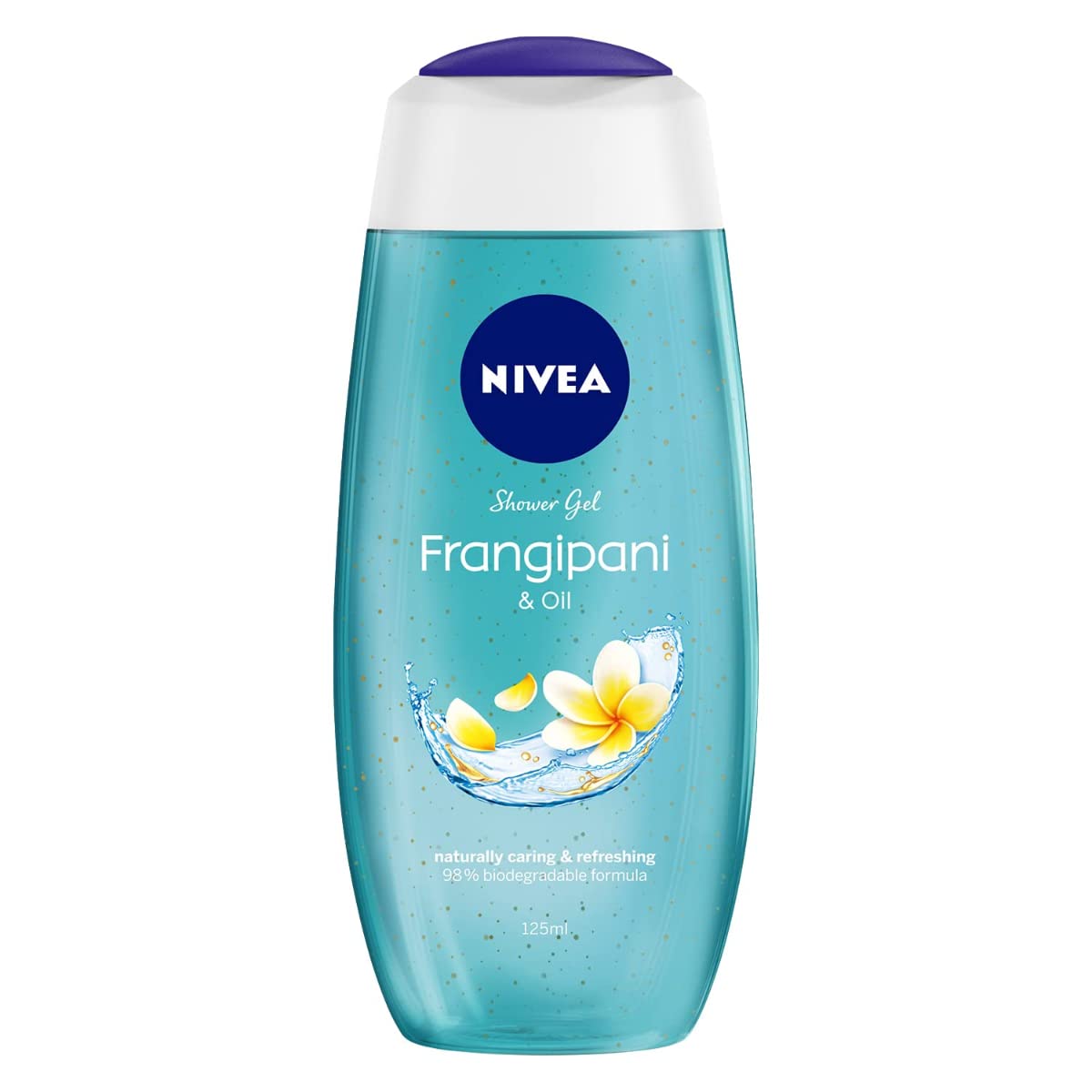 NIVEA Travel Size Body Lotion & Shower Gel Combo - 4.2oz Body Milk & 4.4oz Frangipani Oil Body Wash - Perfect for Gym, Travel & On-the-Go Hydration
