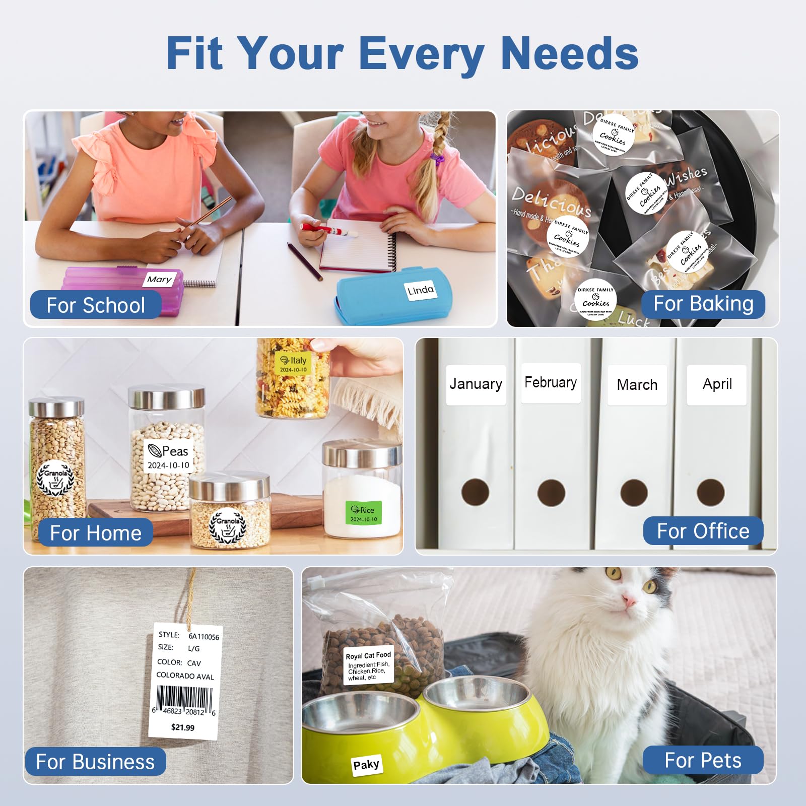 CLABEL Portable Label Maker Machine with Tape - 221B Inkless Handheld Barcode Printer for Retail, School, Office & Clothing | Wireless Bluetooth Label Printer Compatible with iPhone, Android & PC | Perfect for Organizing, Inventory & Product Labeling