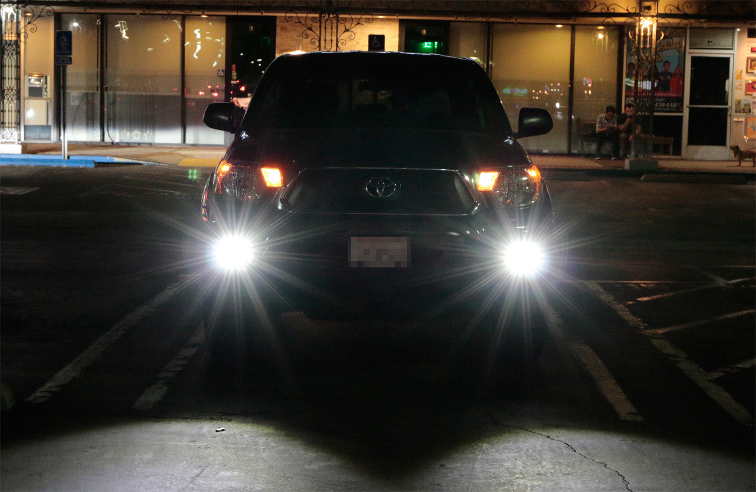 40W CREE Cubic LED Fog Lights with Mounting Bracket, Bezel & Wiring Kit - Compatible with 2012-2015 Toyota Tacoma | Off-Road, Night Driving & Foggy Weather Use