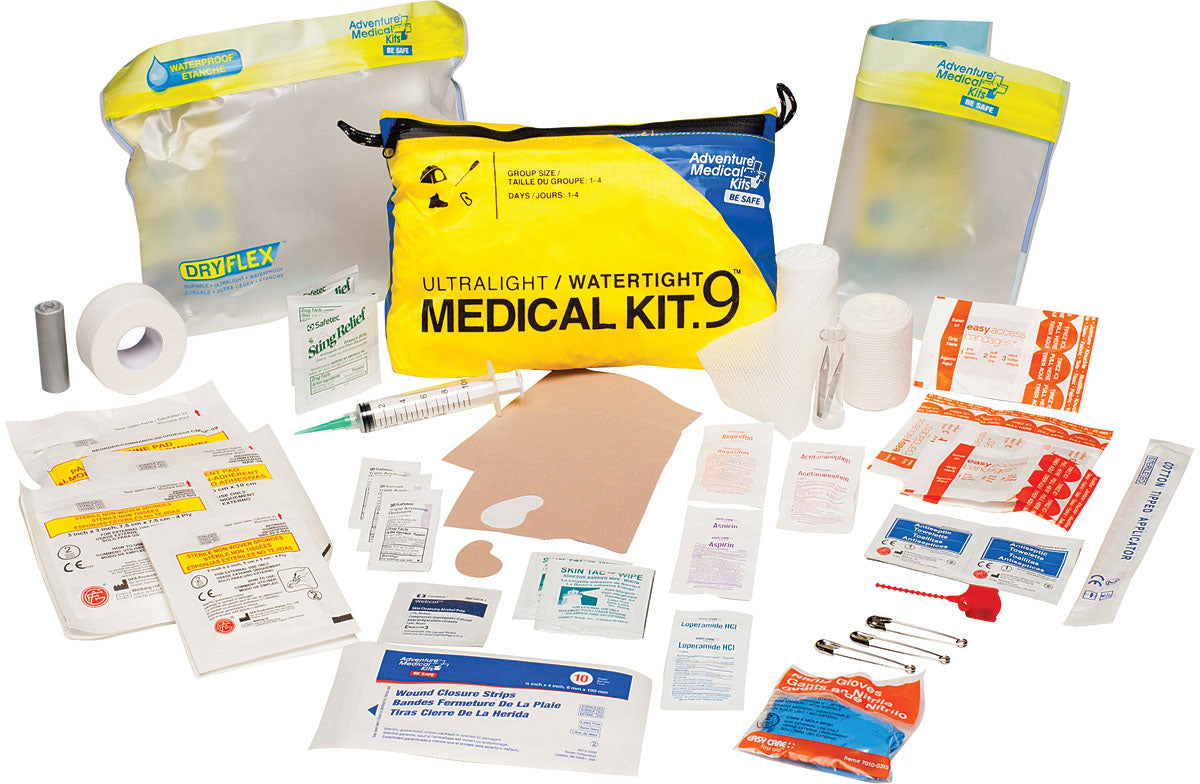 Adventure Medical Ultralight & Watertight .9 First Aid Kit - Compact Emergency Medical Supplies for Hiking, Camping & Outdoor Adventures