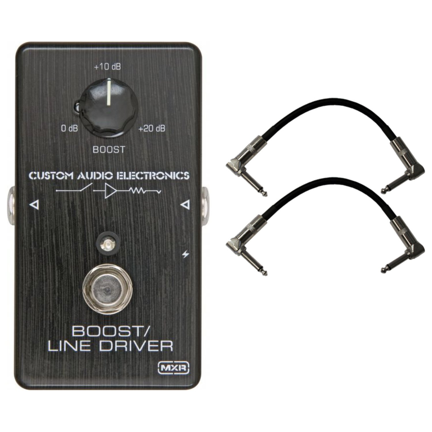 Dunlop MXR MC401 CAE Boost Custom Audio Electronics Guitar Pedal with 2 Cables - Professional Guitar Effects Pedal for Stage & Studio Performance