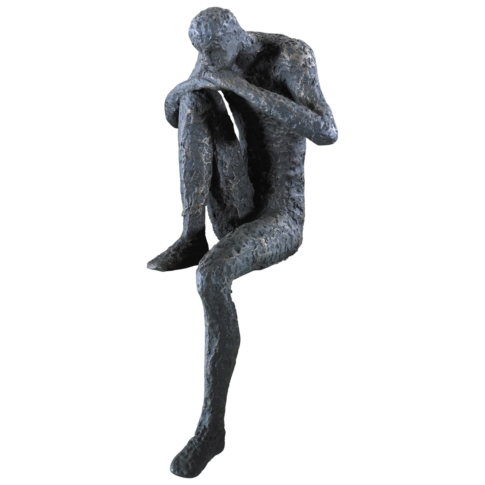 Cyan Design 01903 Thinking Man Statue - Classic Home Office Shelf Decor for Bookshelf, Study Room & Library | Unique Gift for Men & Collectors