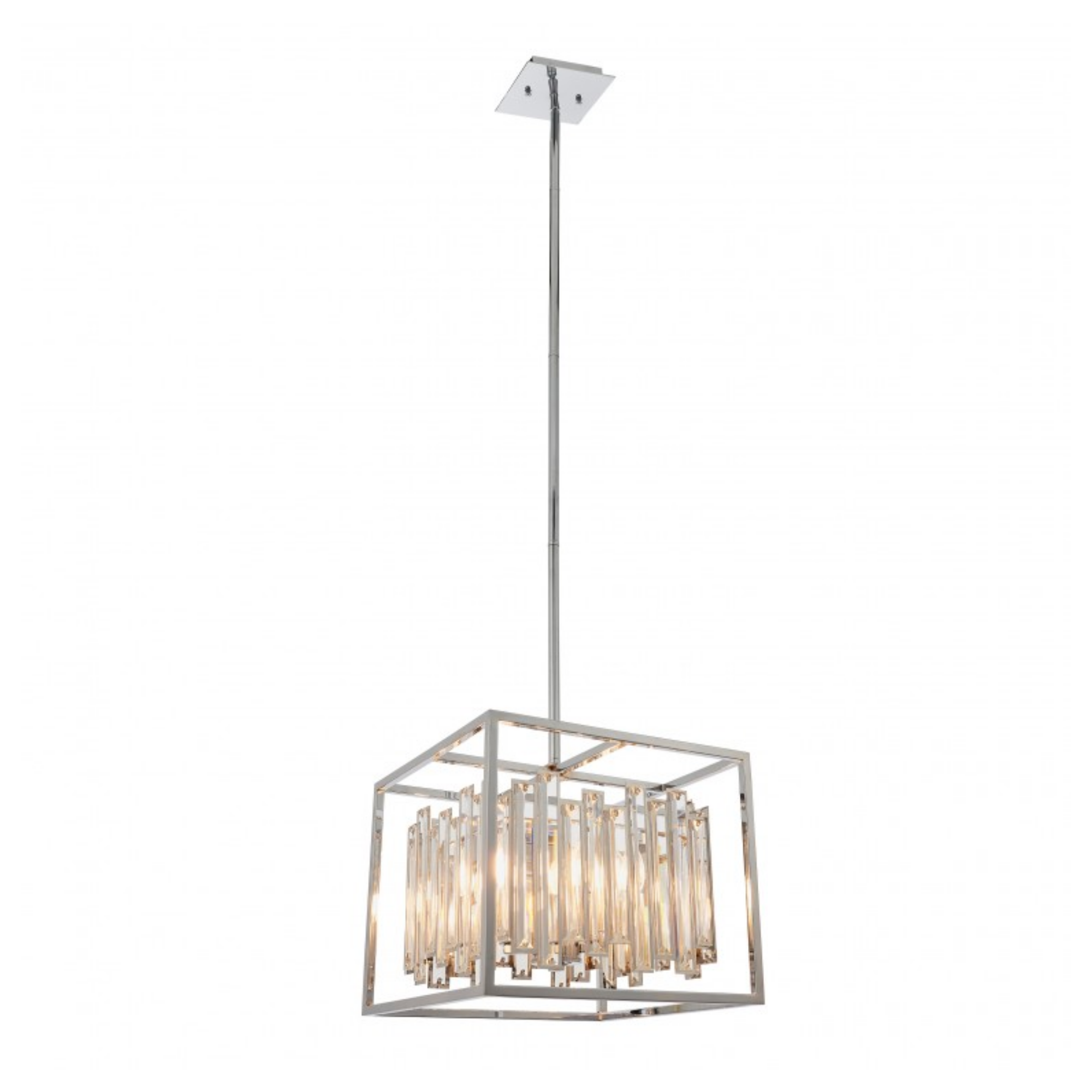 Acadia 4Lt Crystal Pendant - Elegant Handmade Glass Chandelier for Dining Room, Living Room & Bedroom Decor