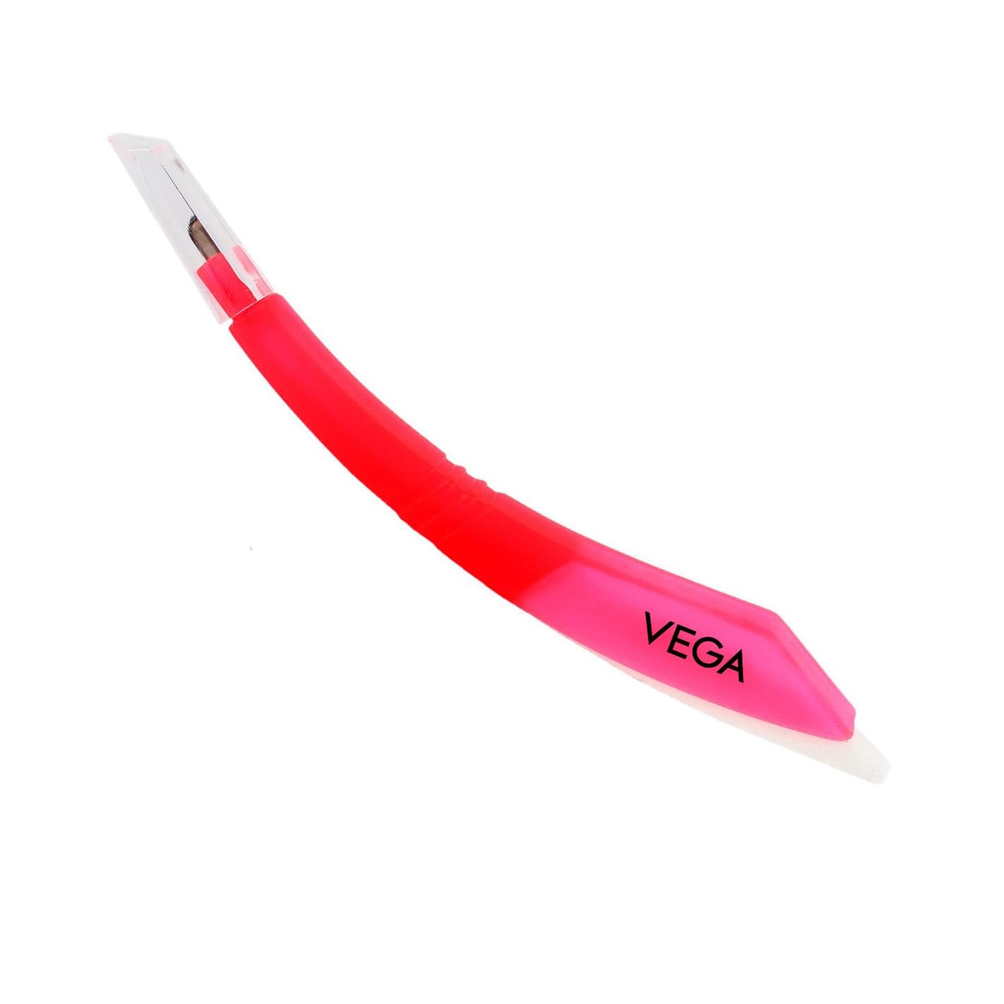 VEGA 2 in 1 Cuticle Trimmer & Nail File Set - Professional Manicure Tool with Stainless Steel Blades for Precise Grooming (Pink) - Perfect for Home Nail Care & Salon Use