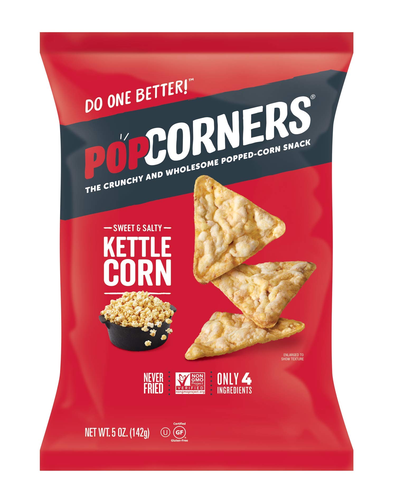 PopCorners Kettle Popped Corn Chips - Gluten Free Snacks, 5oz (Pack of 12) | Healthy Air-Popped Crisps for Parties, Movie Nights & On-The-Go Snacking