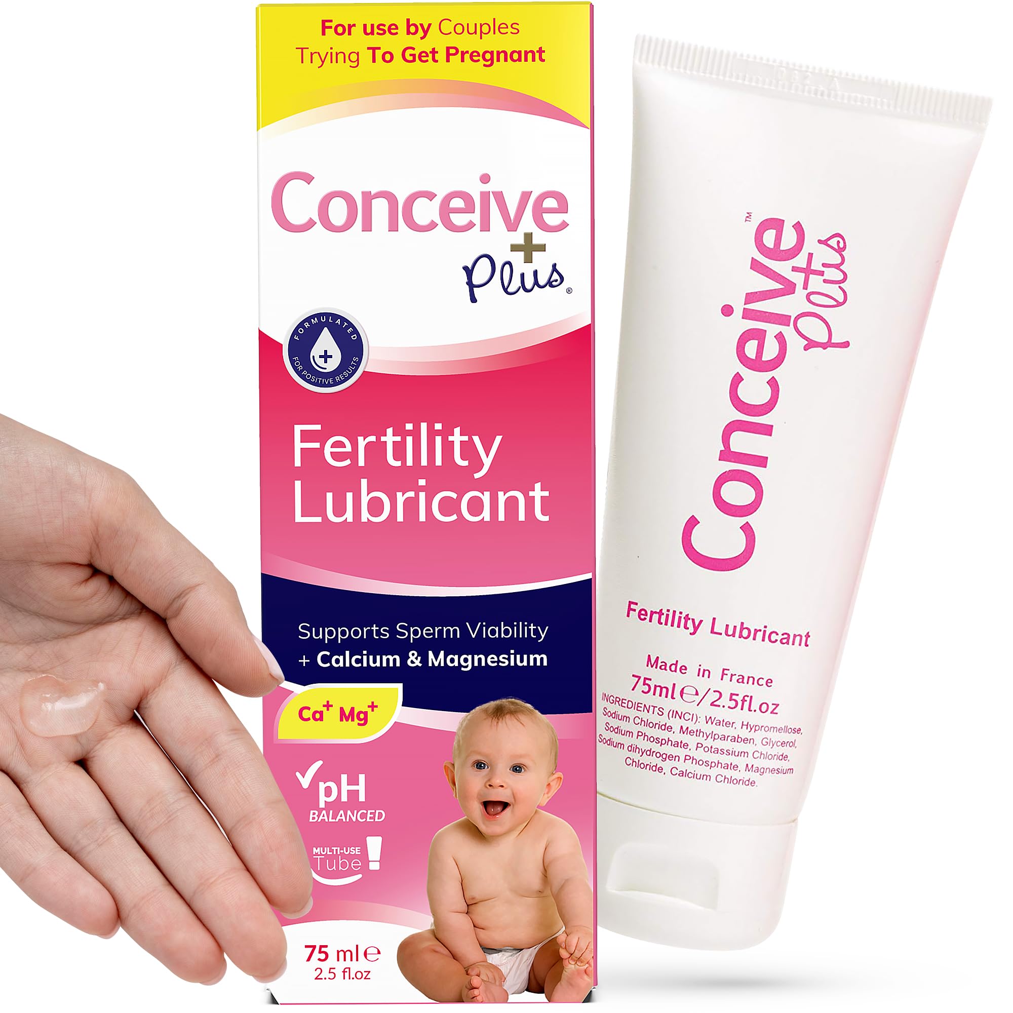 Conceive Plus Men's Fertility & Motility Support Bundle - Boosts Sperm Volume & Healthy Male Fertility - Fertility-Friendly Lubricant (2.5 oz) - Ideal for Couples Trying to Conceive Naturally
