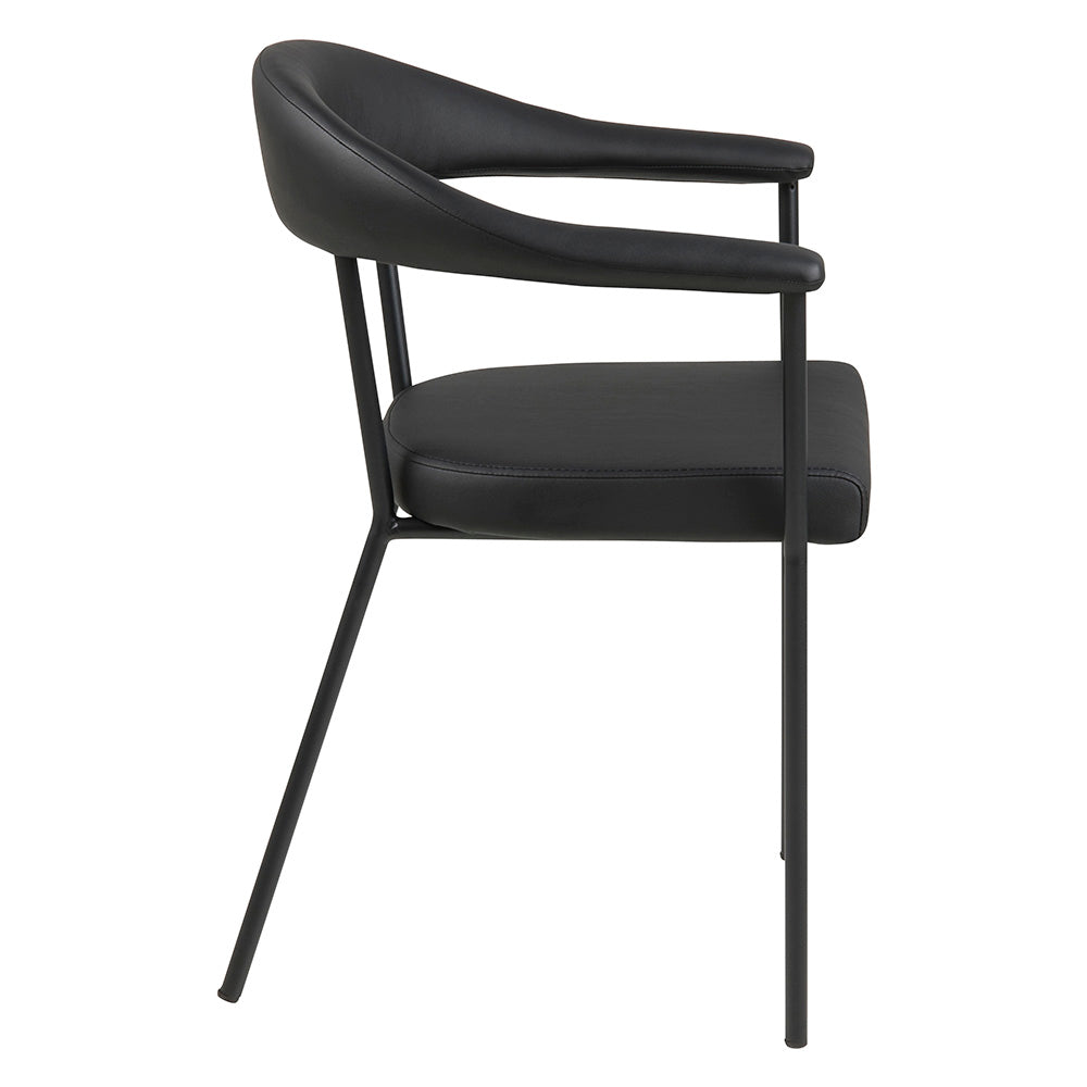 Modern LAVA Dining Chair in Black - Stylish & Comfortable for Kitchen, Dining Room, or Restaurant Use