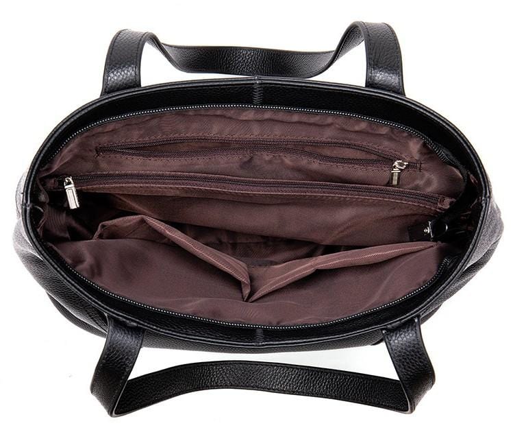 Premium Designer Leather Tote Bag for Women - Stylish Shoulder Handbag in Brown or Black - Perfect for Work, Travel & Everyday Use