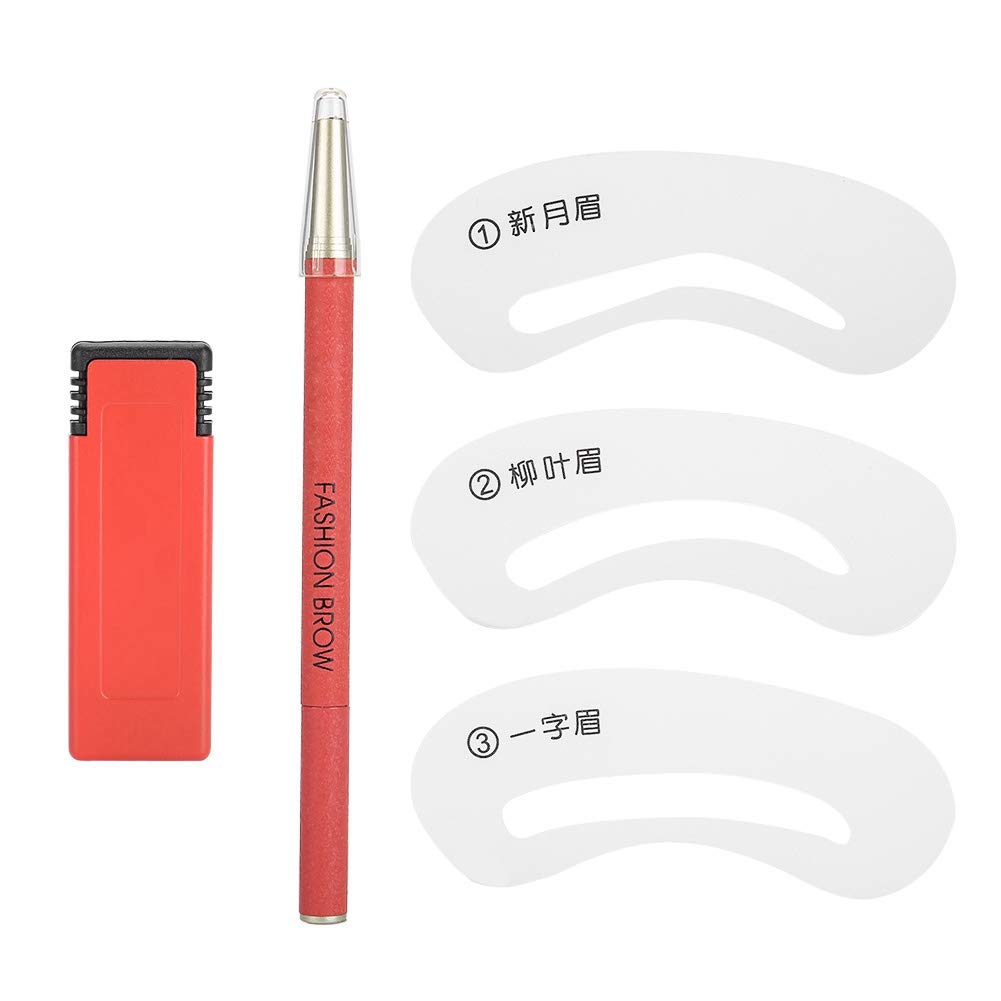 Waterproof Double Head Eyebrow Pencil - Sweatproof Eyebrow Makeup Pen with Spoolie Brush (Dark Brown #4) for Natural Looking Brows - Perfect for Gym, Swimming & Everyday Wear