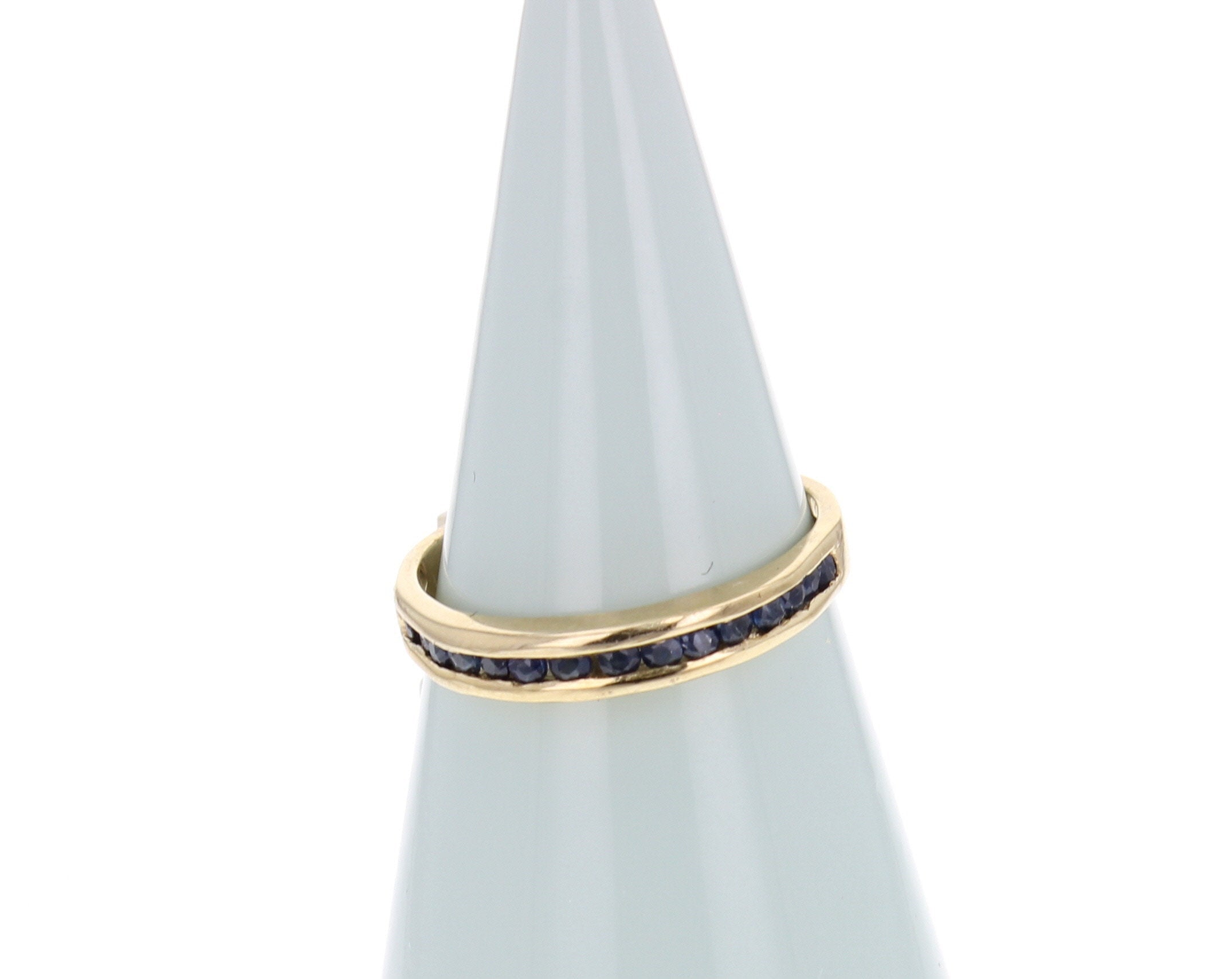 14K Yellow Gold Sapphire Stackable Ring for Women - Elegant Layering Jewelry for Everyday Wear, Gift Giving & Special Occasions